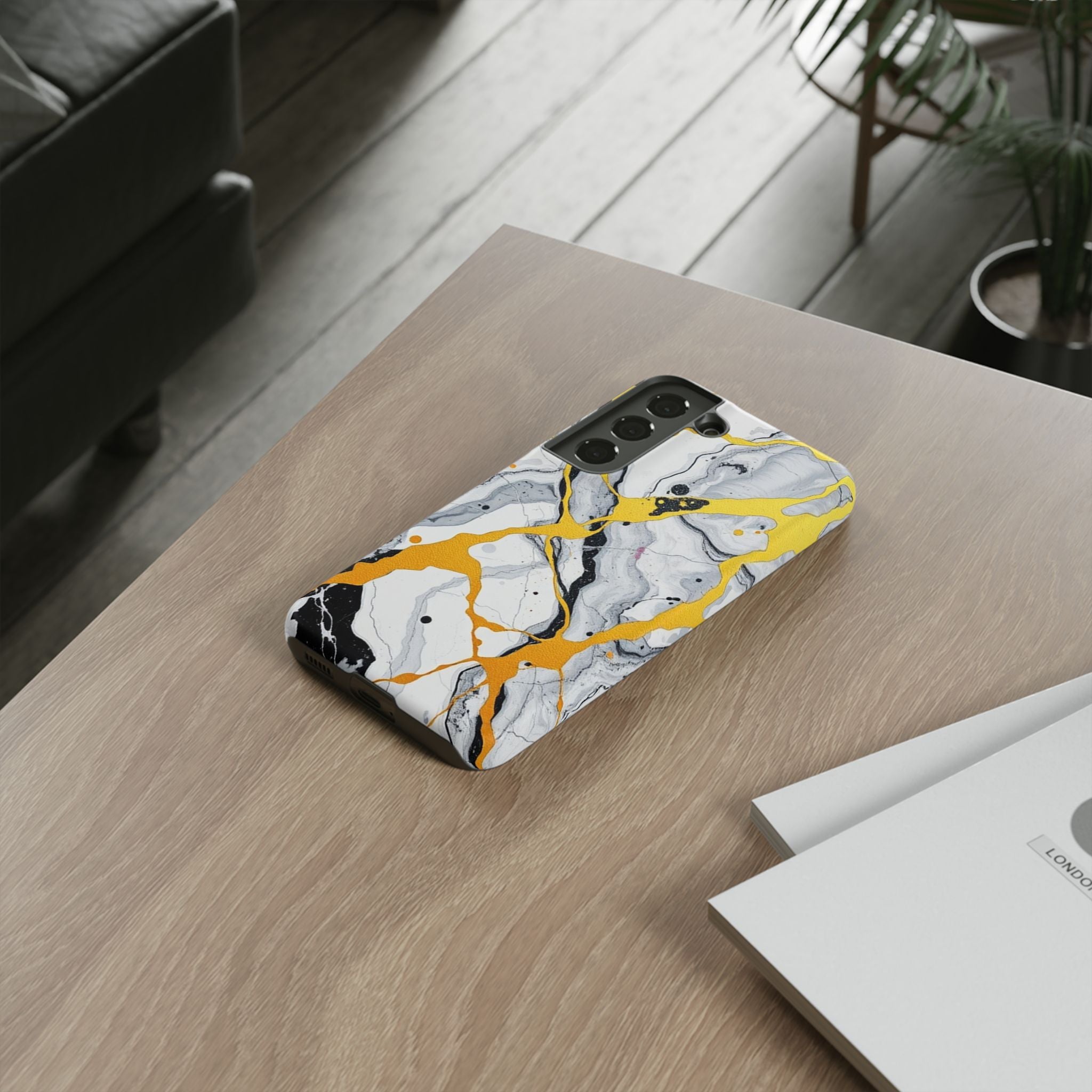 Beautiful Marble and Gold Design Tough Cases For Android & iPhone