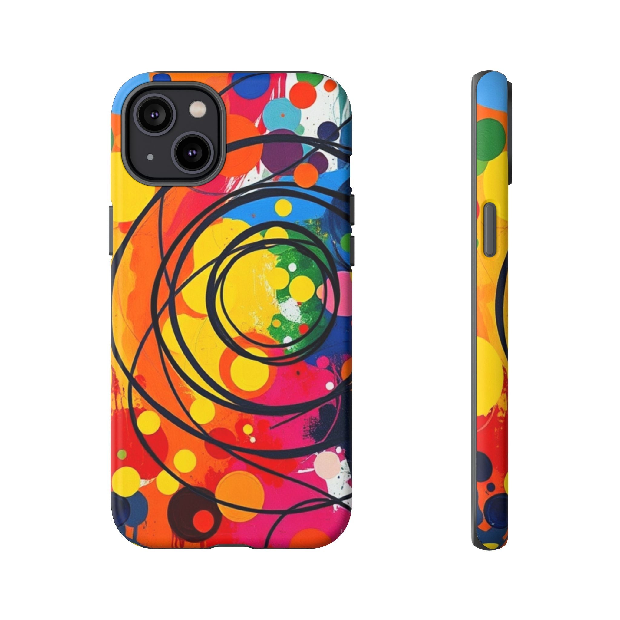 Colorful Abstract Rainbow Swirl Art Tough Case For Android & iPhone