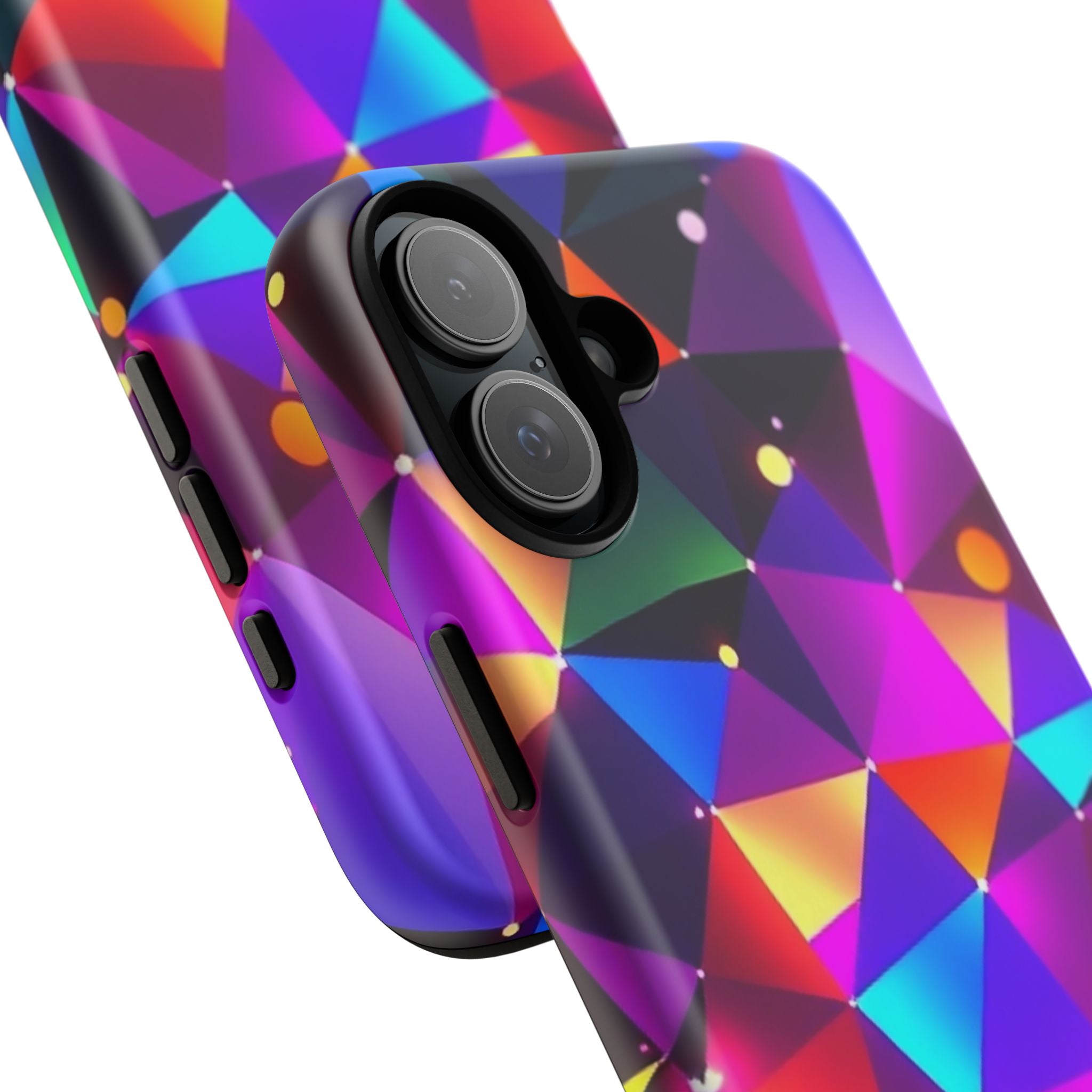 Android OR iPhone Compatible Cases - Colorful Angles Design - Unique Tough Cases