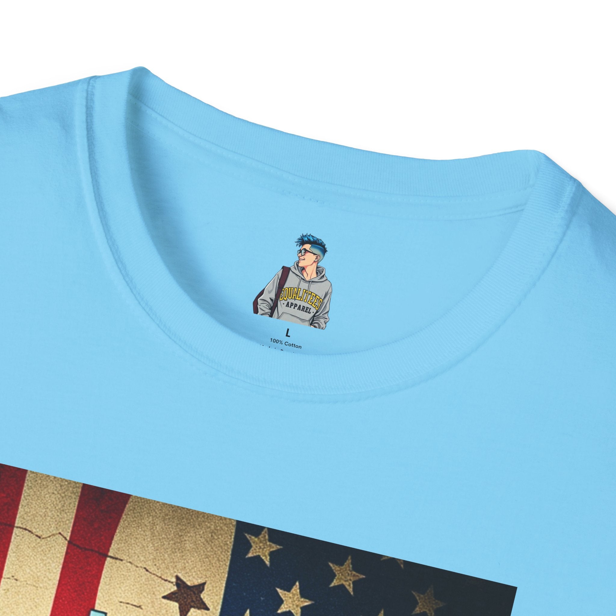 American Patriot Pride Unisex Softstyle T-Shirt, Make America Think Again Political Tee