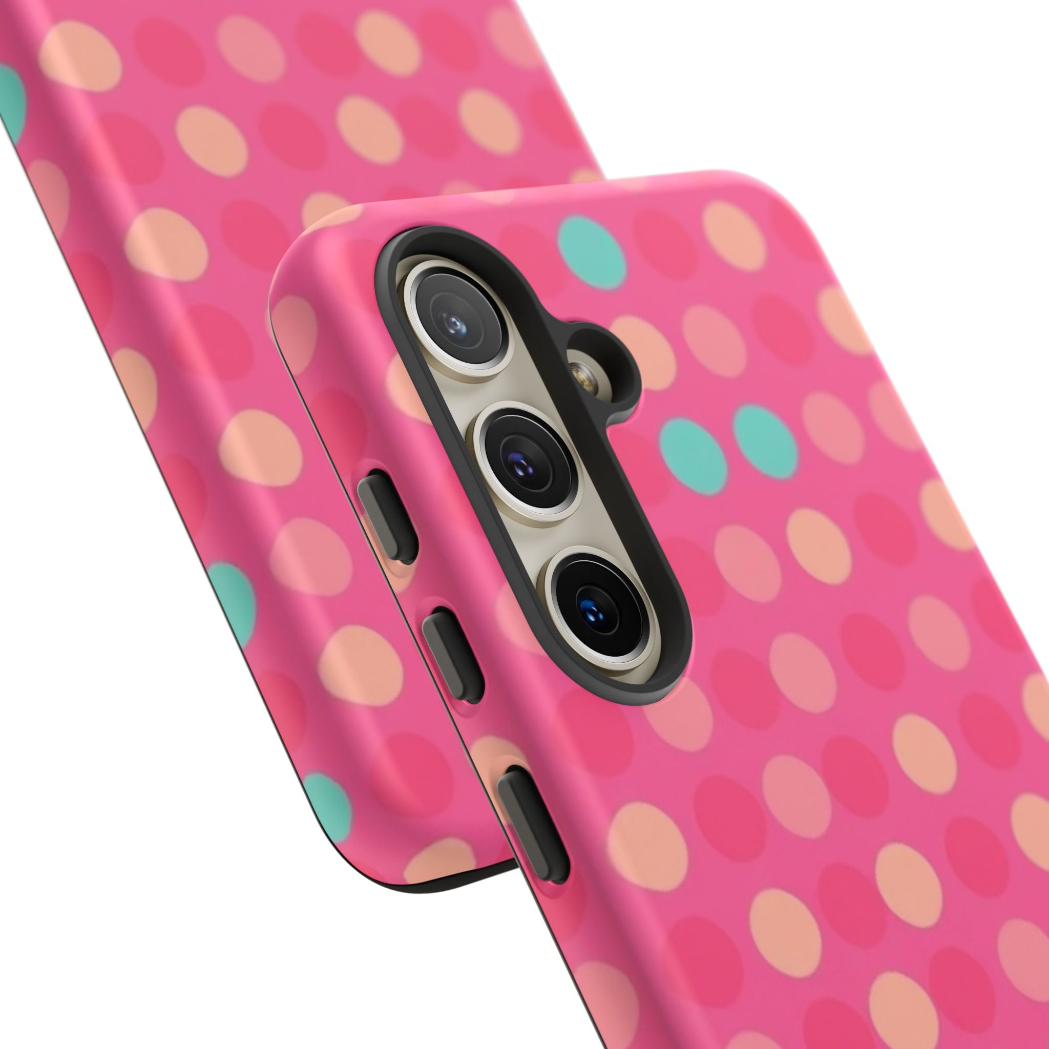 Android OR iPhone Protective Cases - Retro Polka Dots Pattern Tough Case