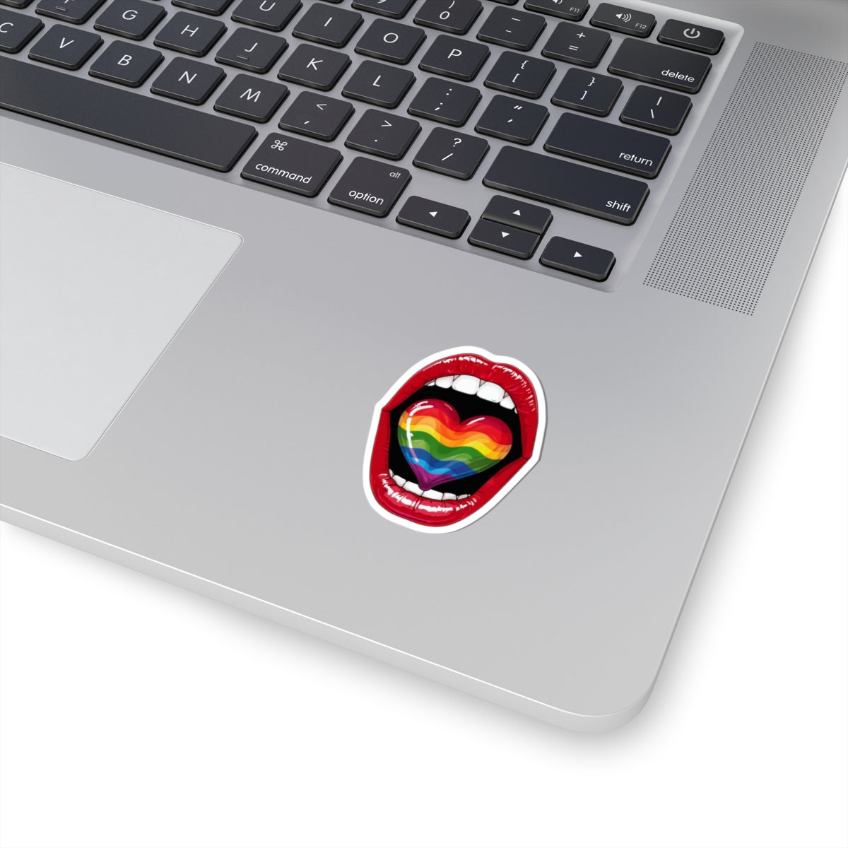 Colorful Rainbow Heart Tongue-Cut Stickers - Fun and Vibrant LGBTQ+ Pride Decals