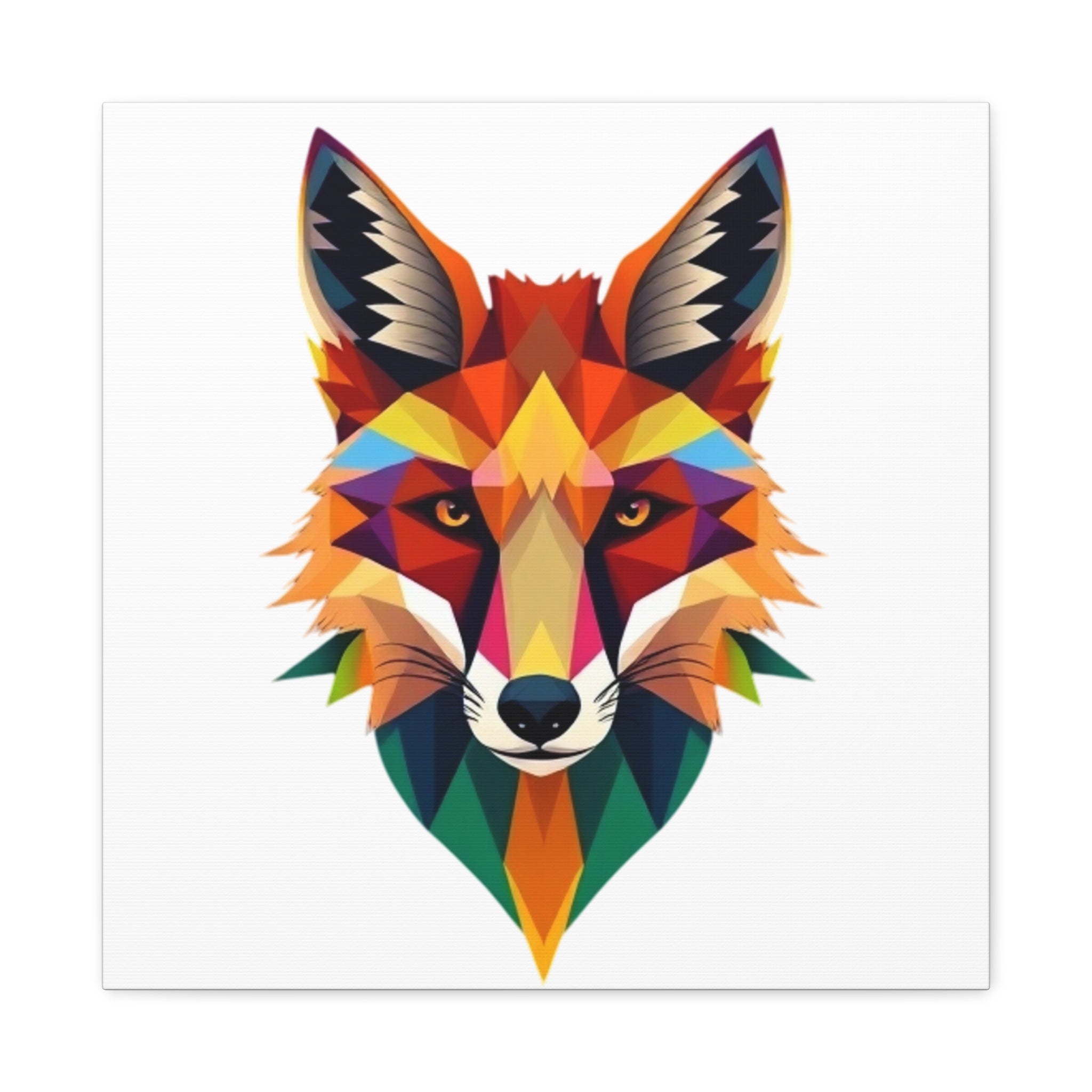 Colorful Fox Canvas Wall Art - Polished Modern Home Décor