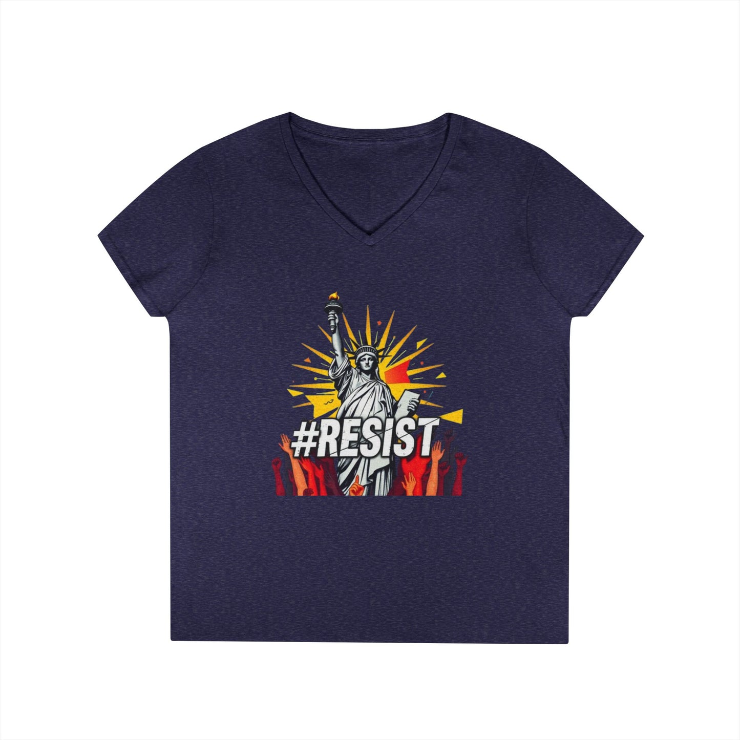 #RESIST Ladies' V-Neck T-Shirt - Empowering Activism Apparel