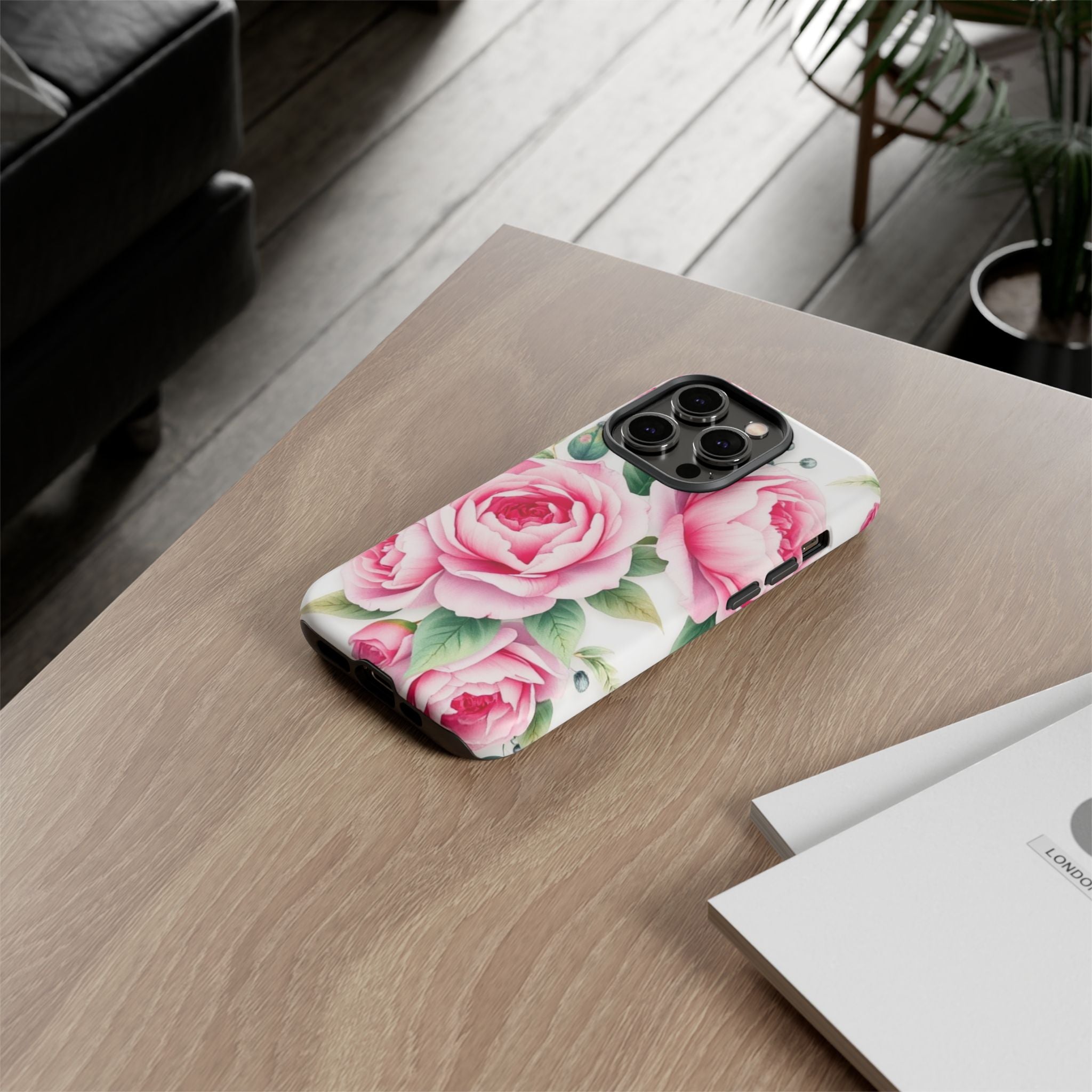 Android OR iPhone Compatible Cases - Pink Flower Design - Unique Tough Cases