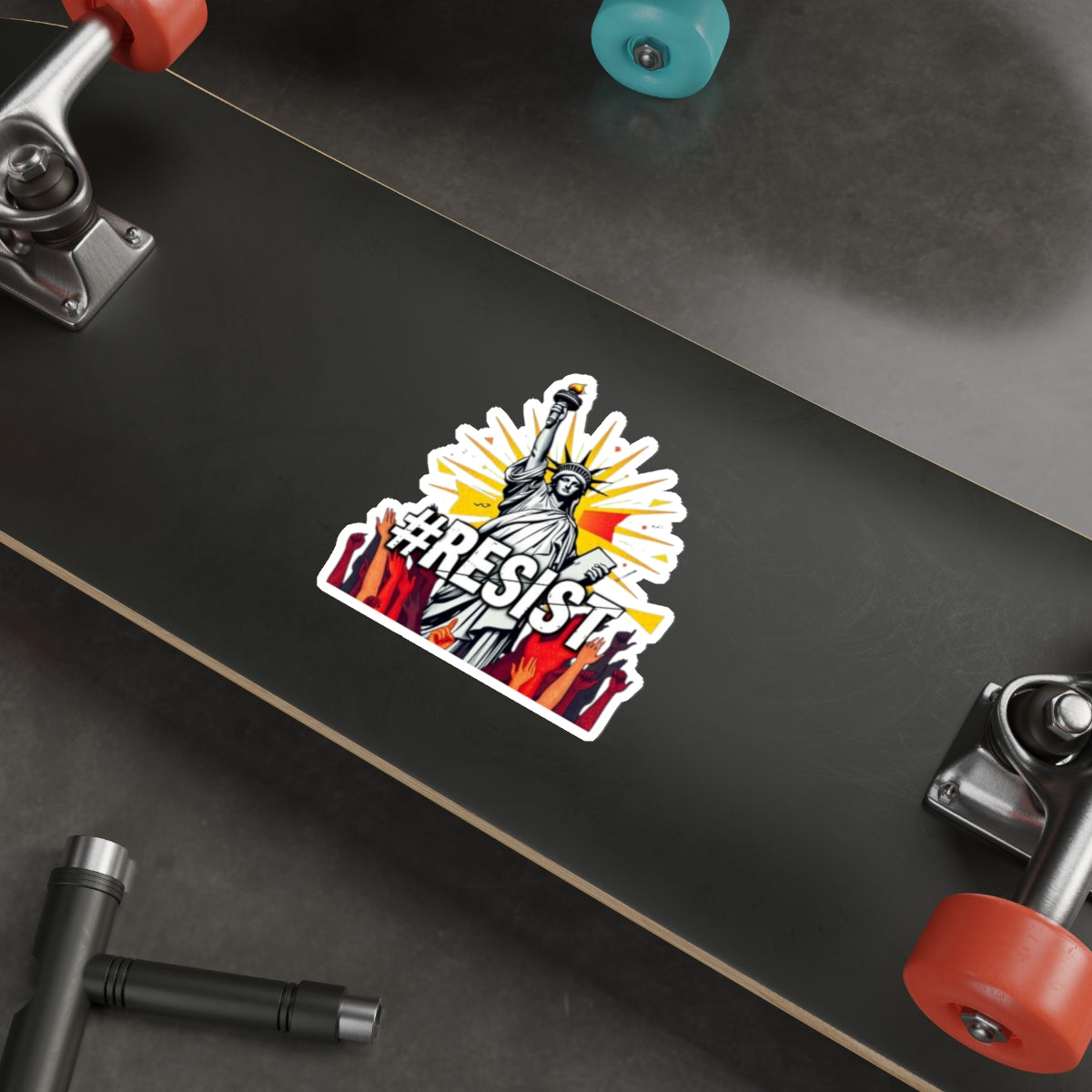 Die-Cut Stickers - #RESIST with the Statue of Liberty