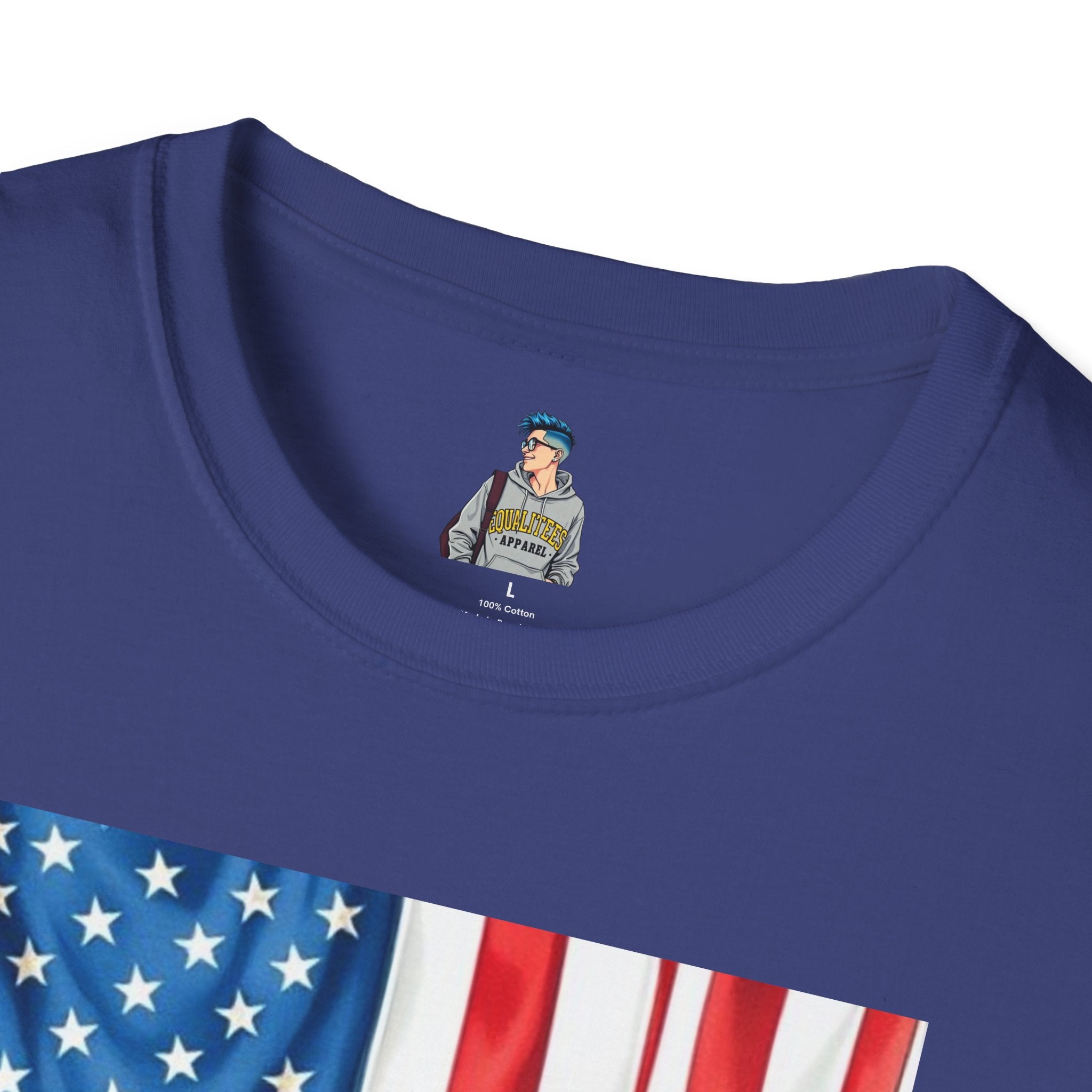 American Patriots Stand Behind Ukraine Unisex Softstyle T-Shirt - EqualiTees.Me