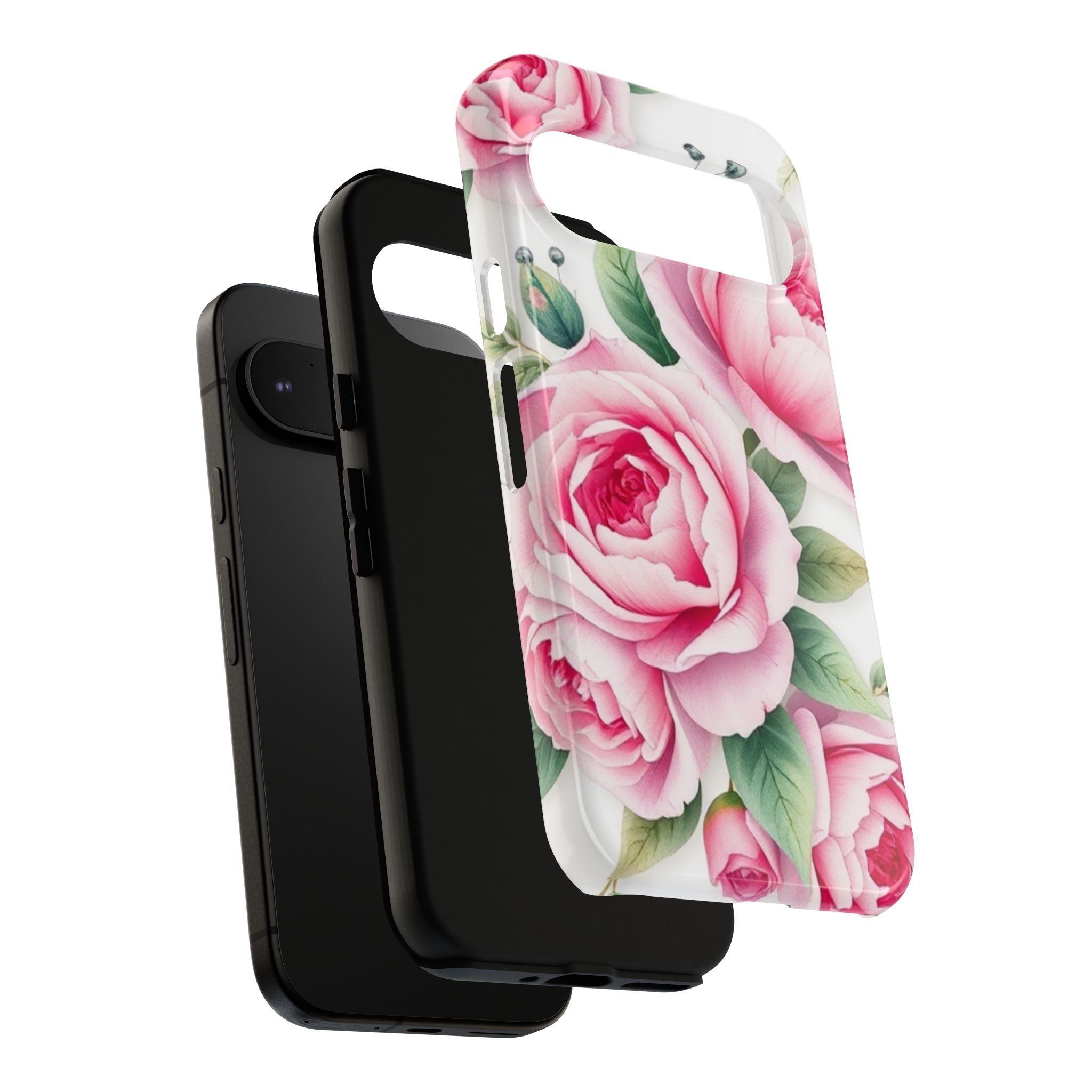 Android OR iPhone Compatible Cases - Pink Flower Design - Unique Tough Cases