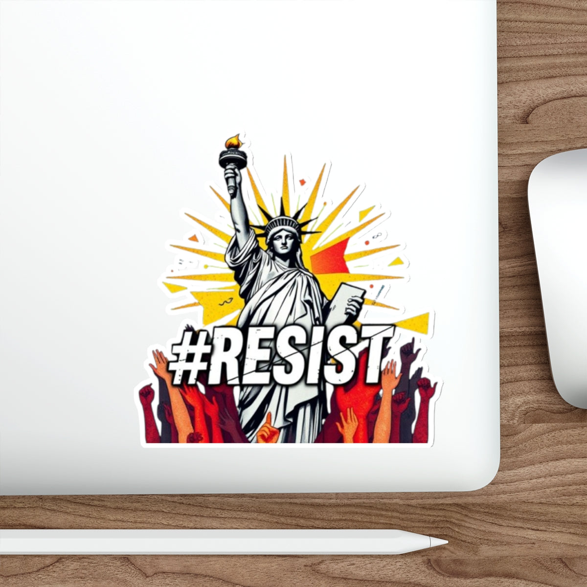 Die-Cut Stickers - #RESIST with the Statue of Liberty