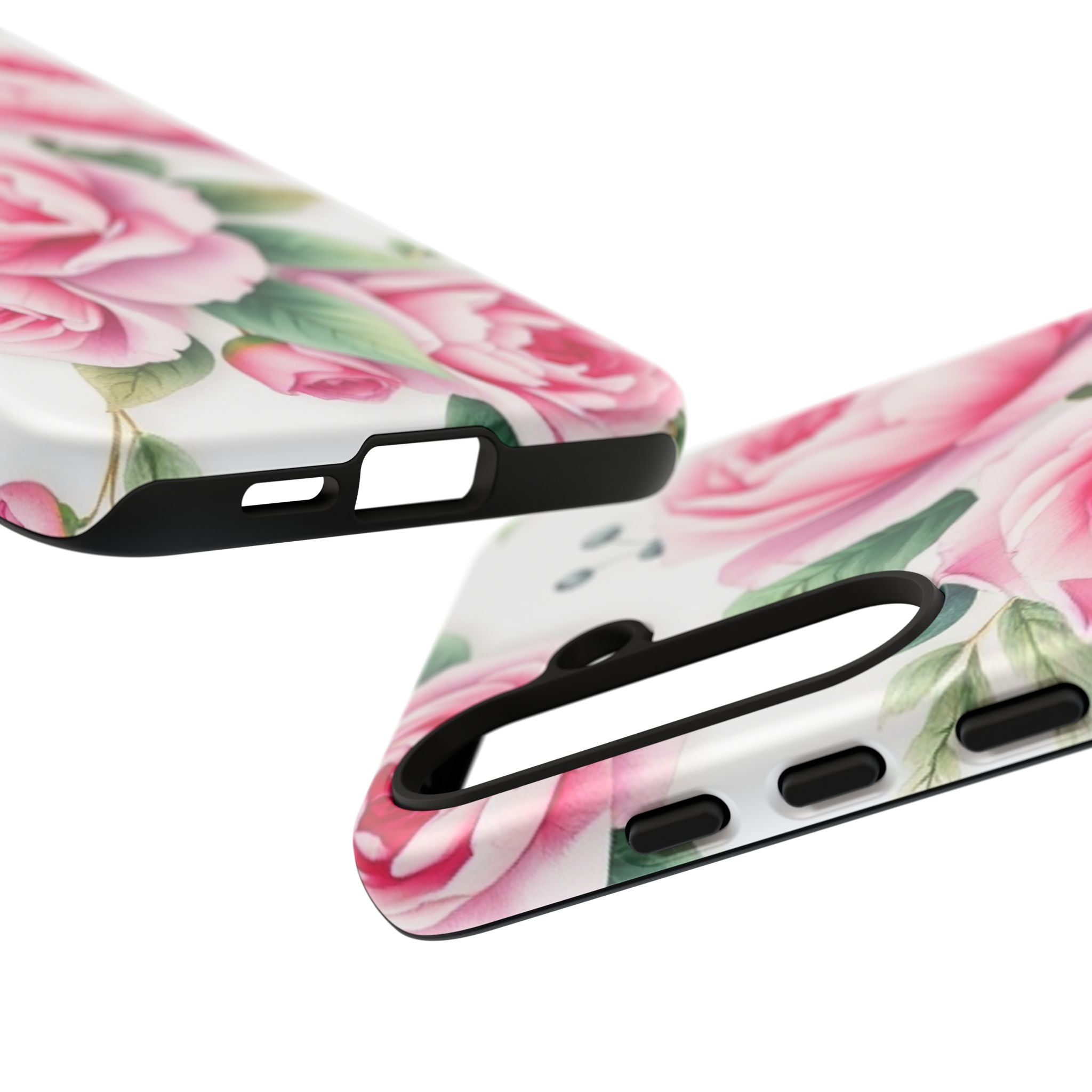 Android OR iPhone Compatible Cases - Pink Flower Design - Unique Tough Cases