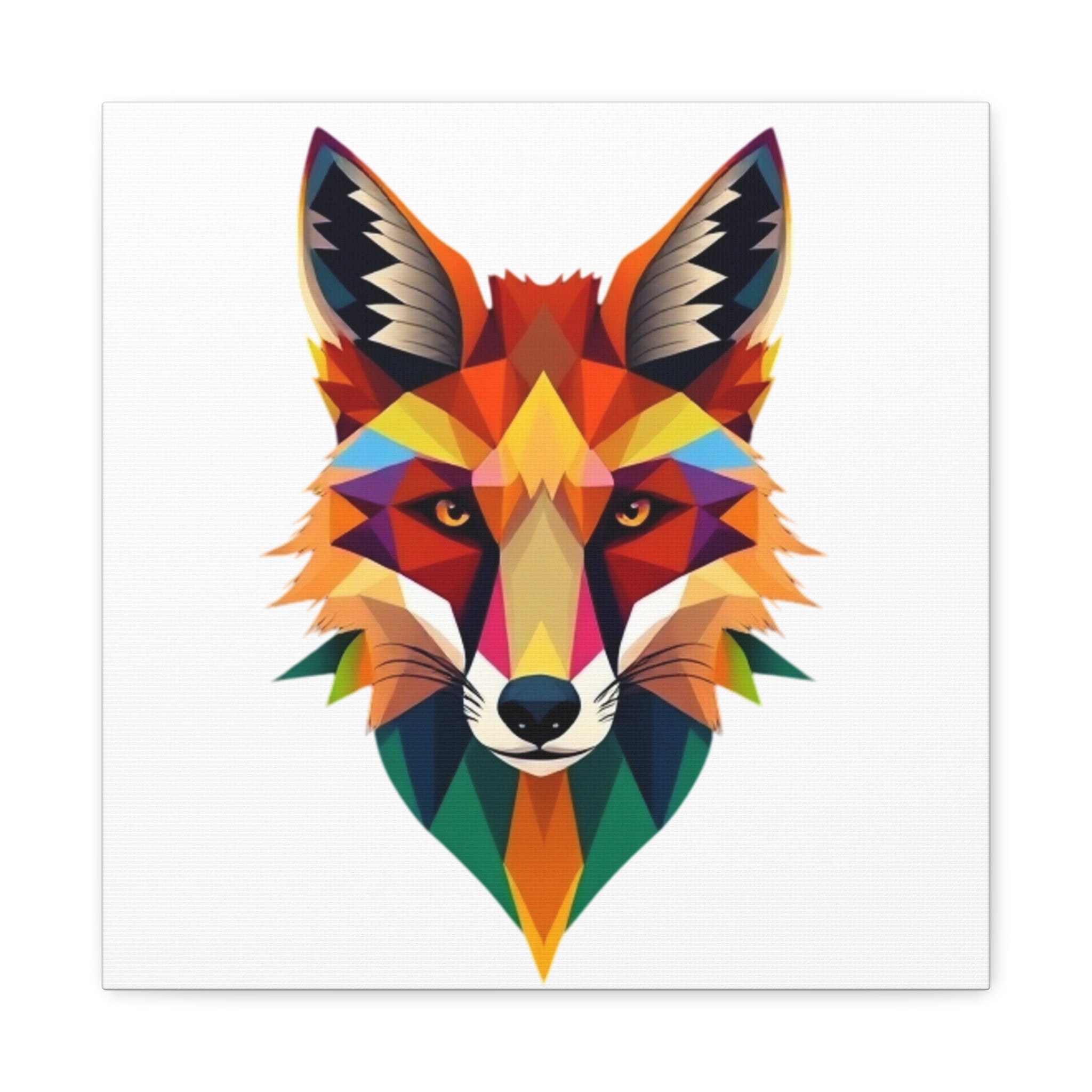 Colorful Fox Canvas Wall Art - Polished Modern Home Décor