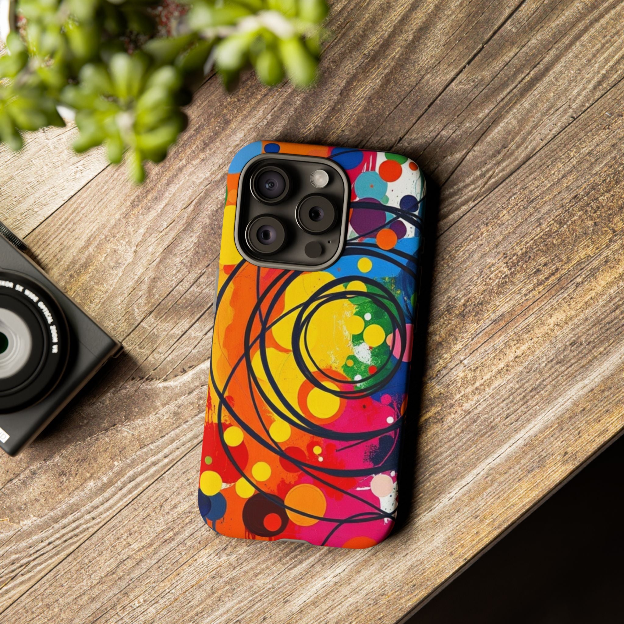 Colorful Abstract Rainbow Swirl Art Tough Case For Android & iPhone