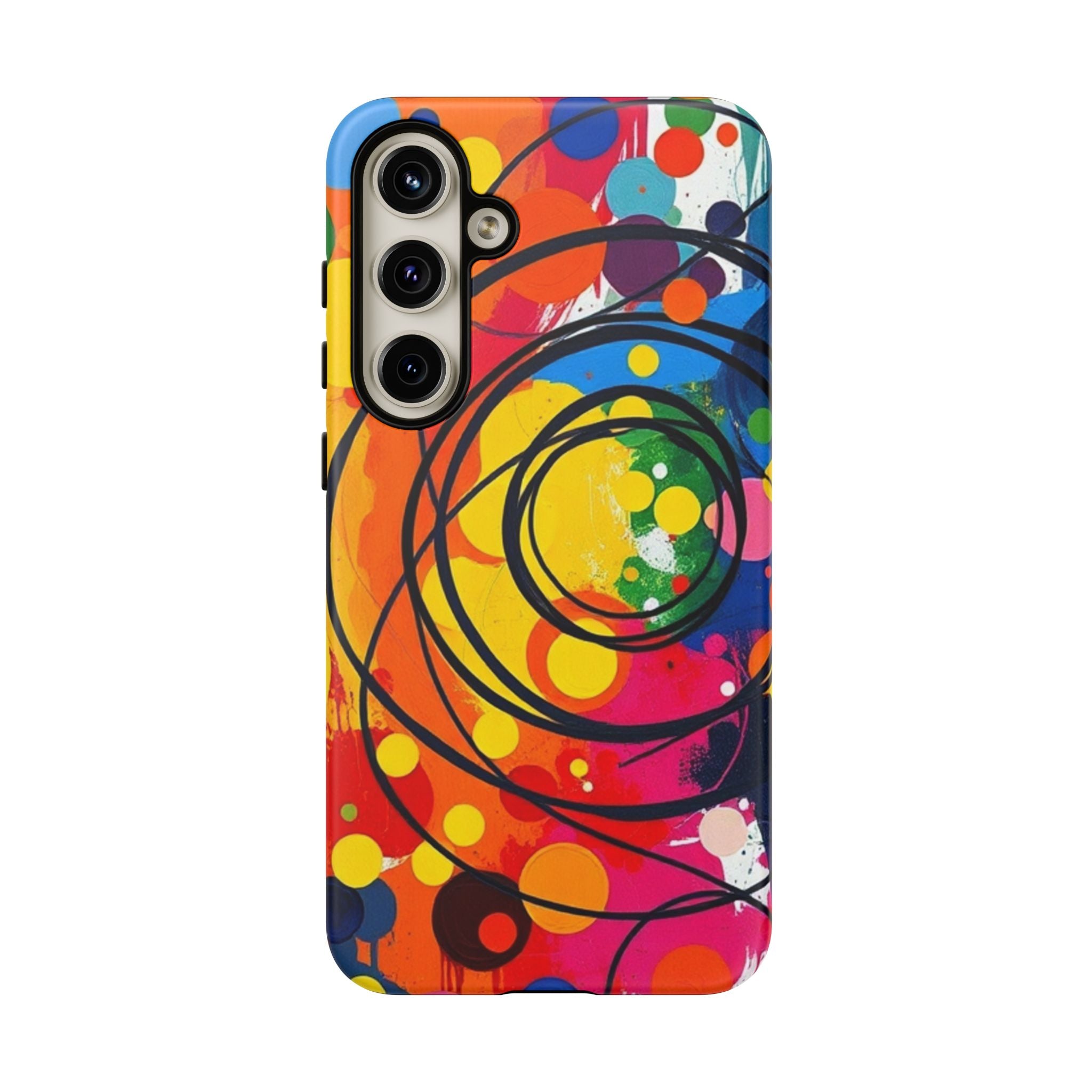 Colorful Abstract Rainbow Swirl Art Tough Case For Android & iPhone