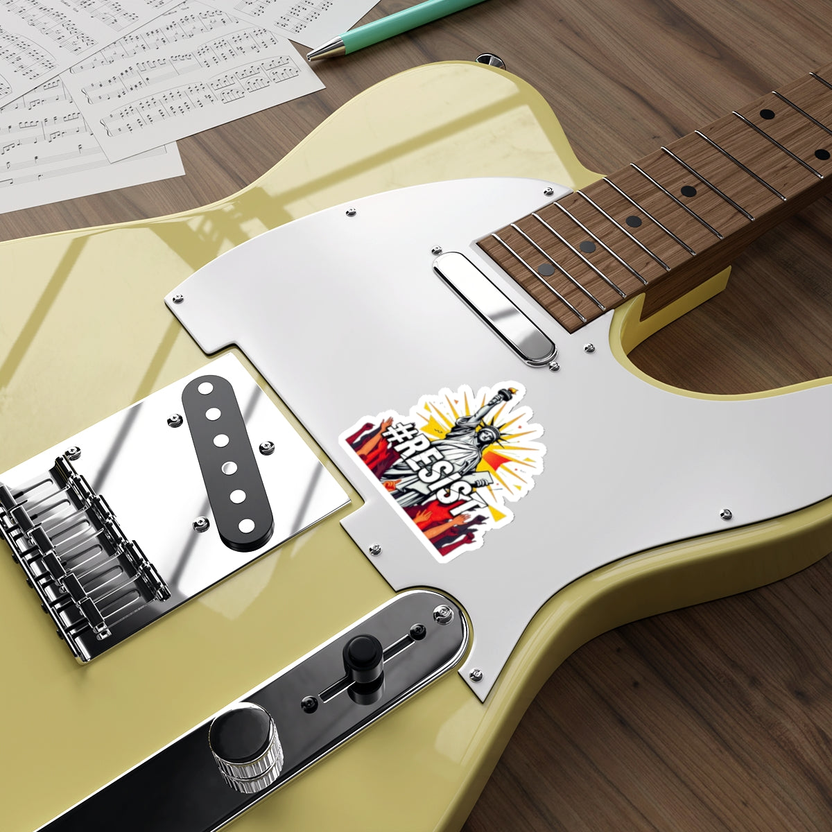 Die-Cut Stickers - #RESIST with the Statue of Liberty