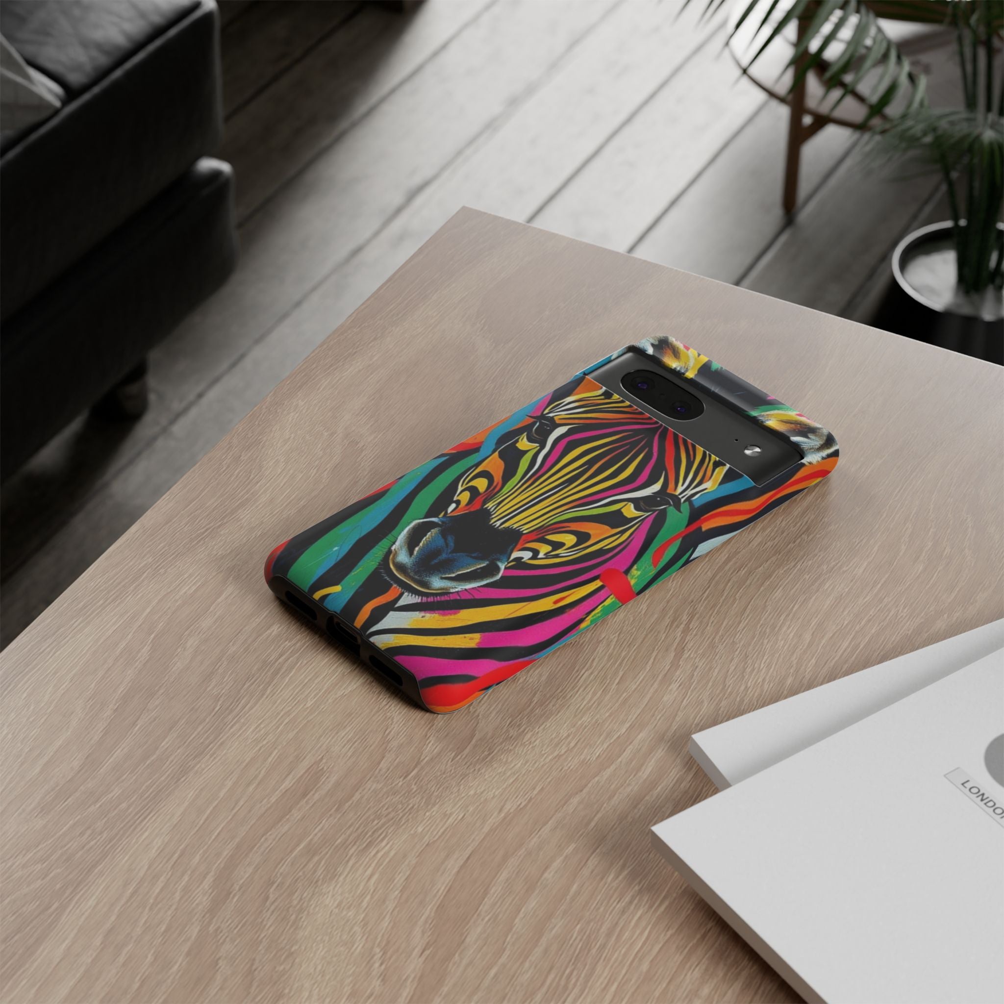 Android OR iPhone Compatible Cases - Rainbow Zebra Design - Unique Tough Cases