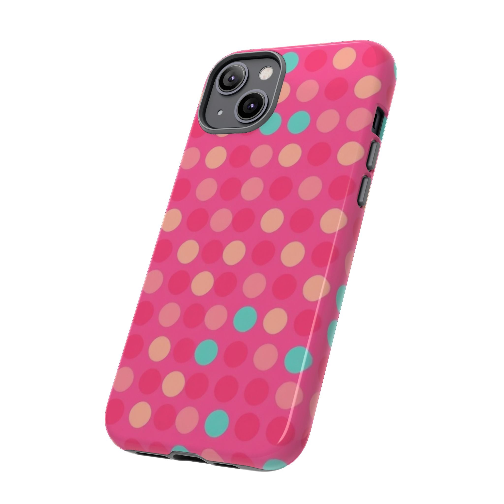 Android OR iPhone Protective Cases - Retro Polka Dots Pattern Tough Case