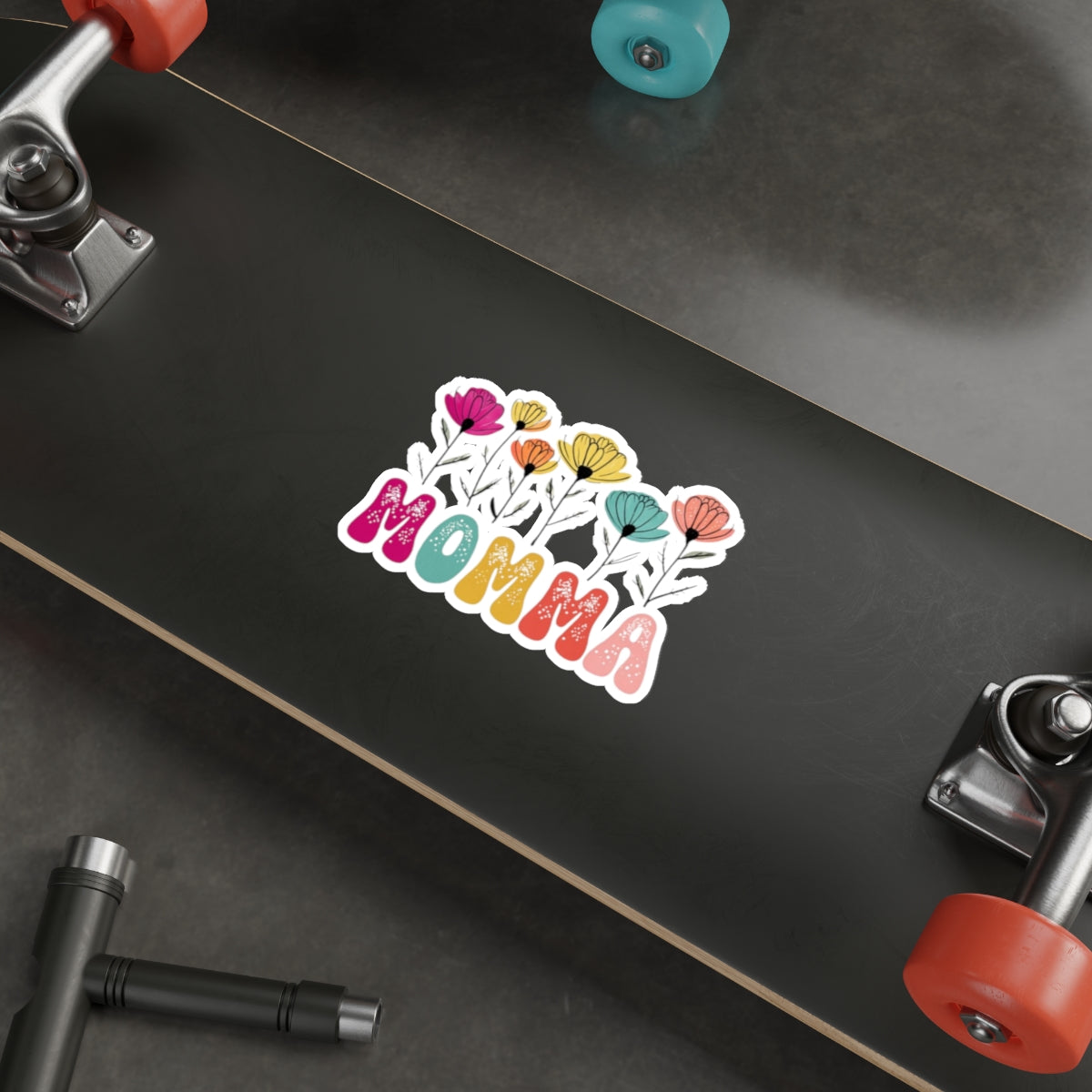 Die-Cut Stickers - MOMMA With Flowers