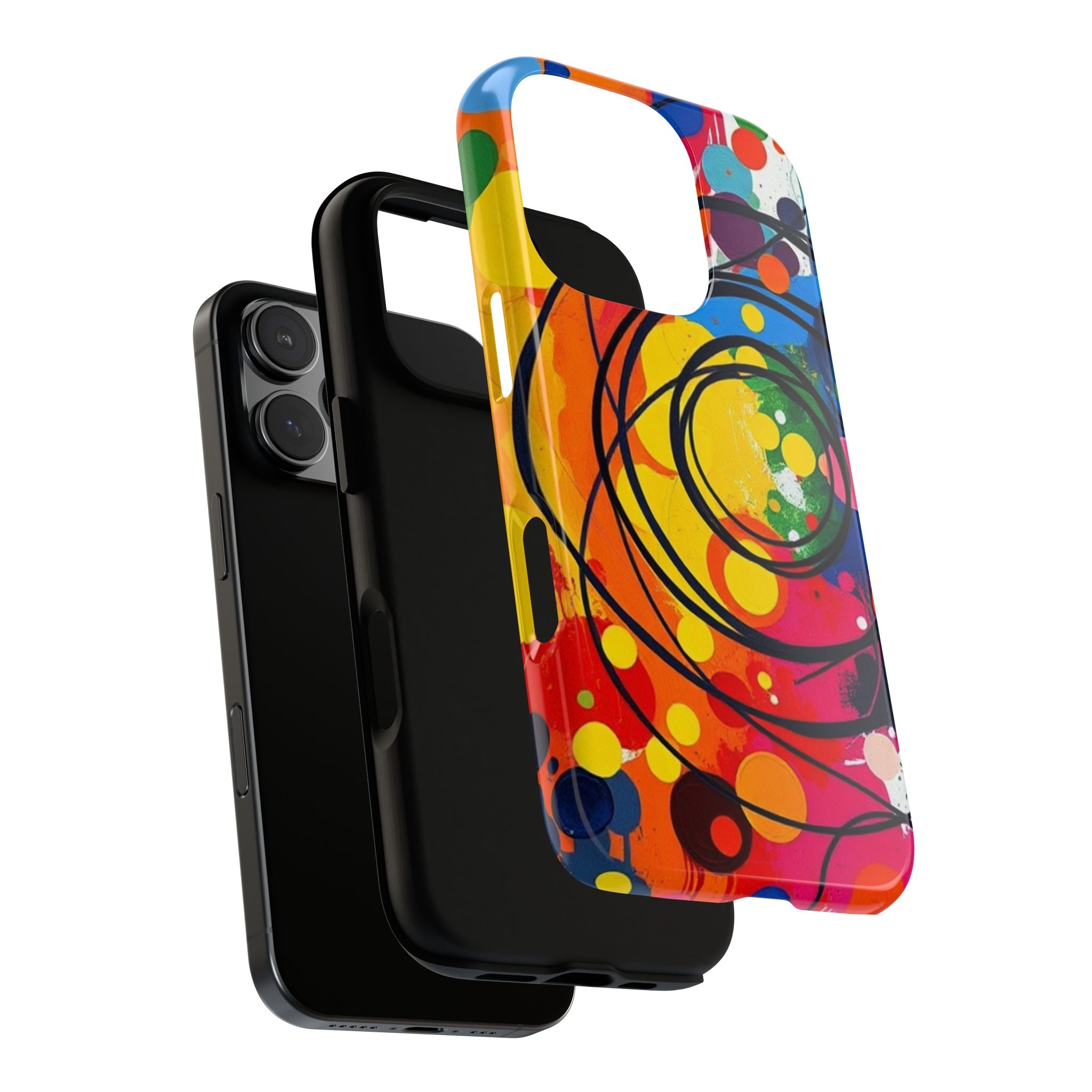 Colorful Abstract Rainbow Swirl Art Tough Case For Android & iPhone