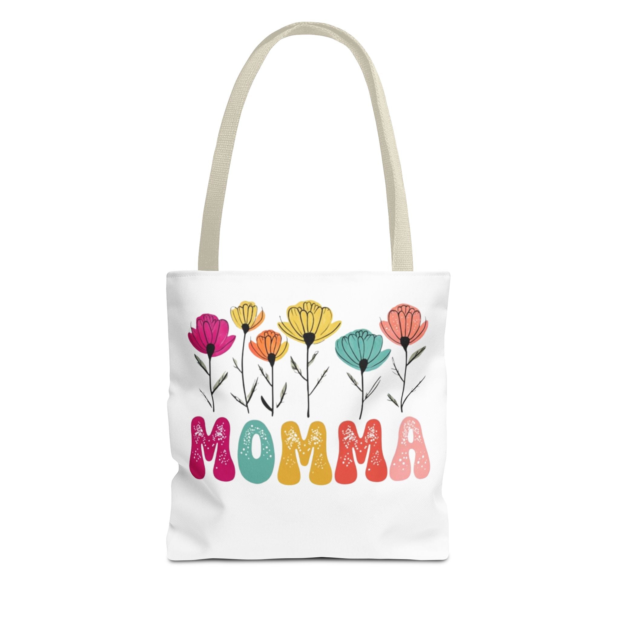 Colorful Floral 'Momma' Tote Bag - Perfect for Mother's Day and Everyday Use