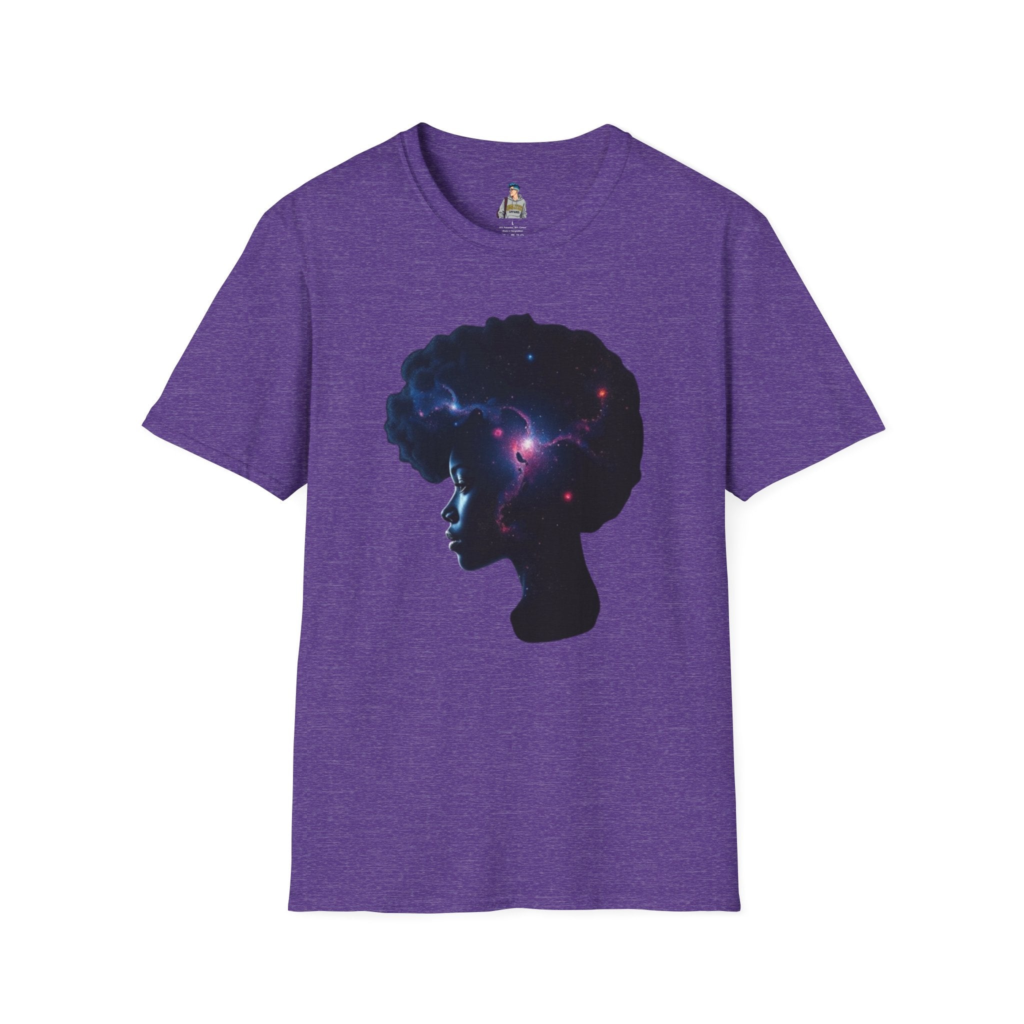 Black Universe Female Silhouette Unisex Softstyle T-Shirt - Celebrate Black Culture