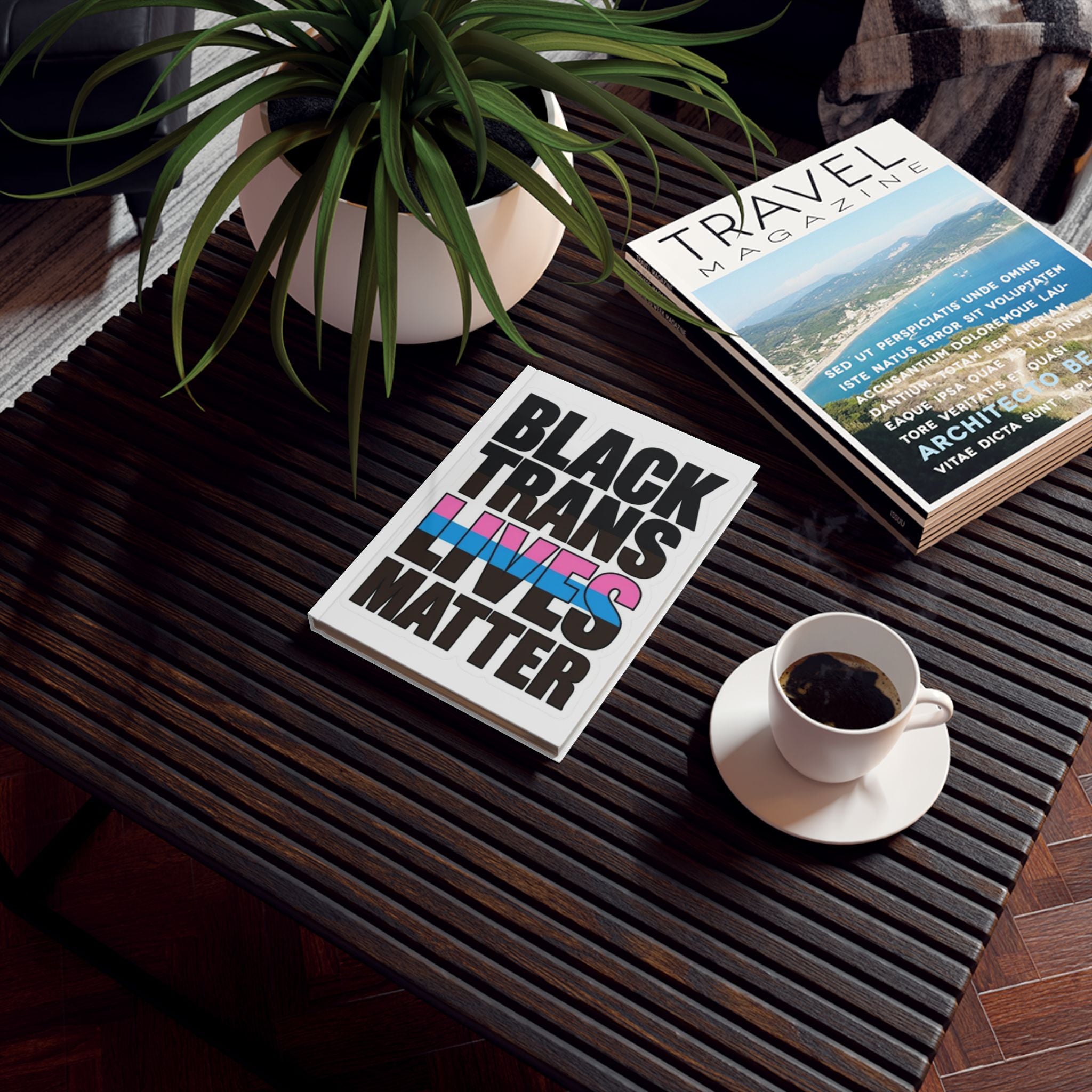 Black Trans Lives Matter Hard Backed Journal - Perfect for Gifts, Journaling, and Celebrations