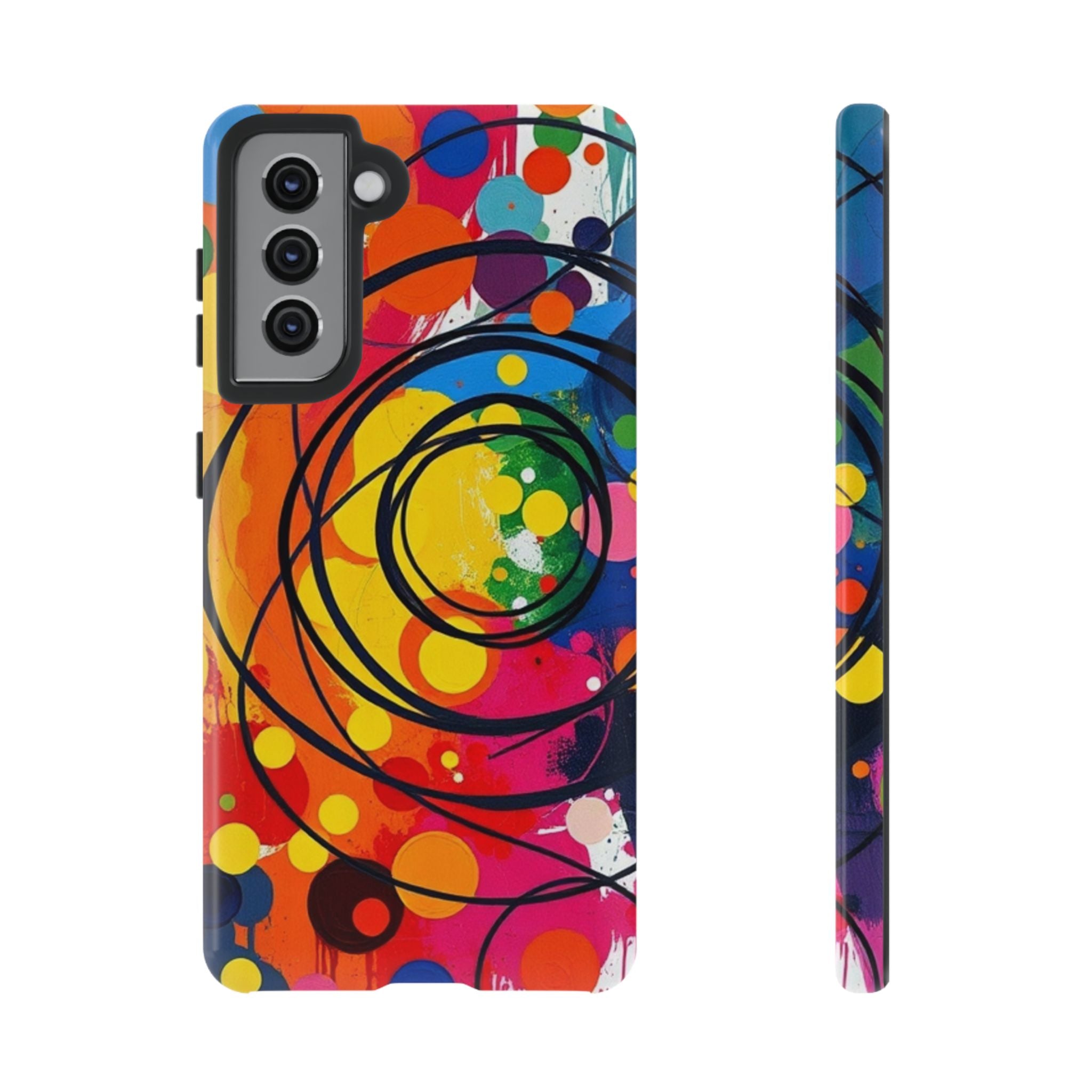 Colorful Abstract Rainbow Swirl Art Tough Case For Android & iPhone