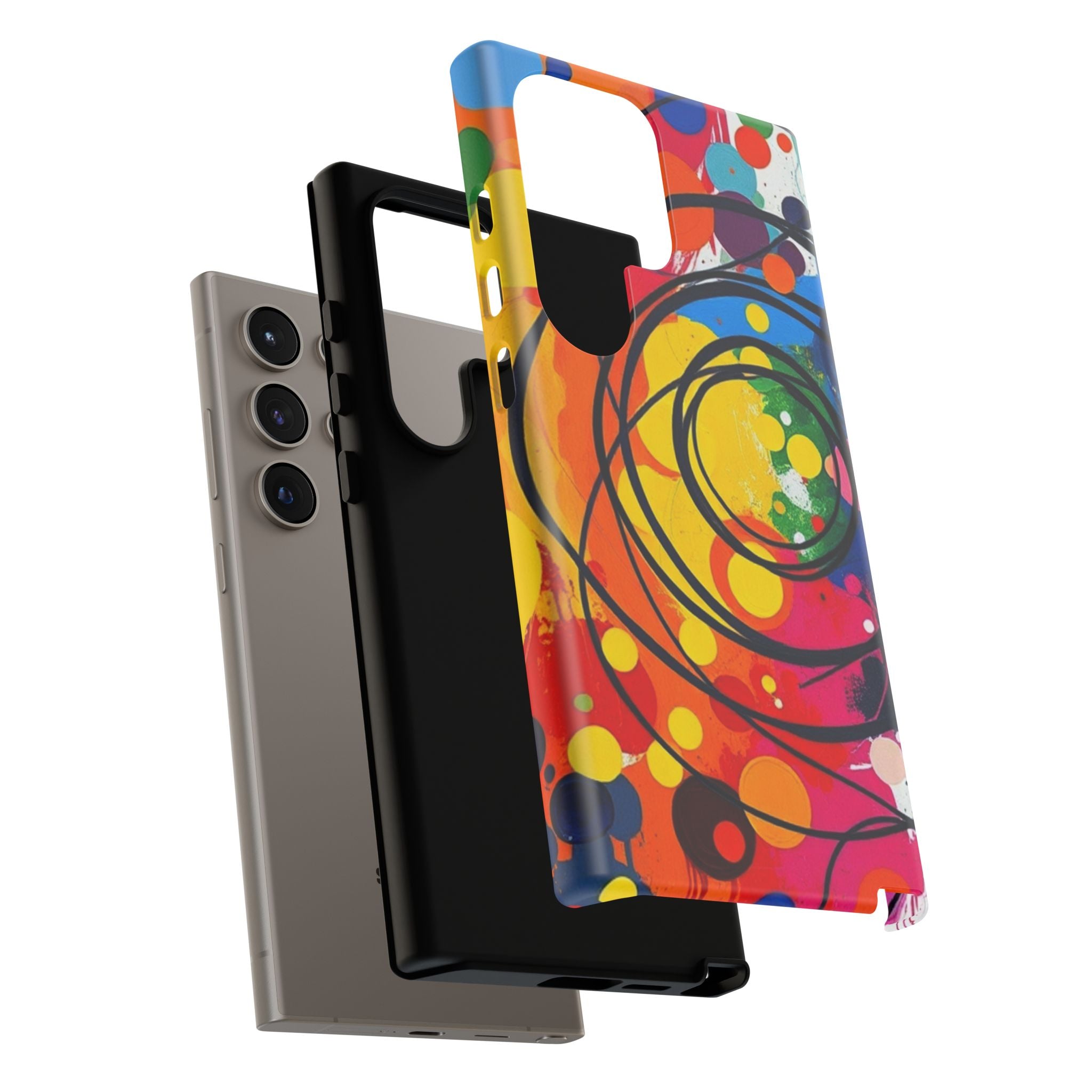 Colorful Abstract Rainbow Swirl Art Tough Case For Android & iPhone