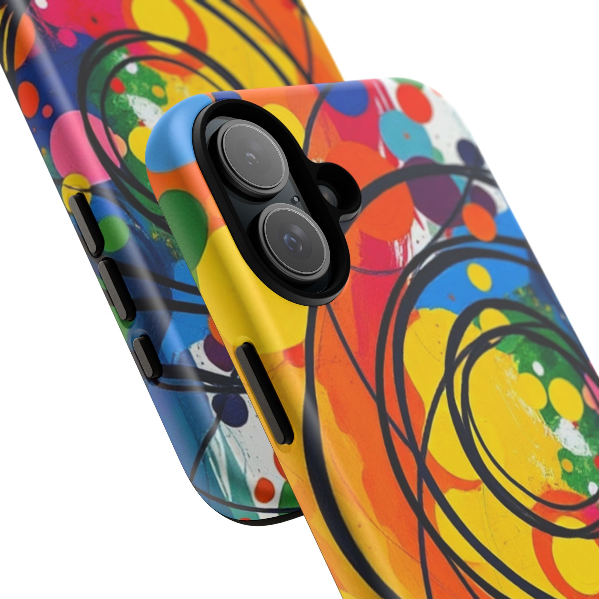 Colorful Abstract Rainbow Swirl Art Tough Case For Android & iPhone