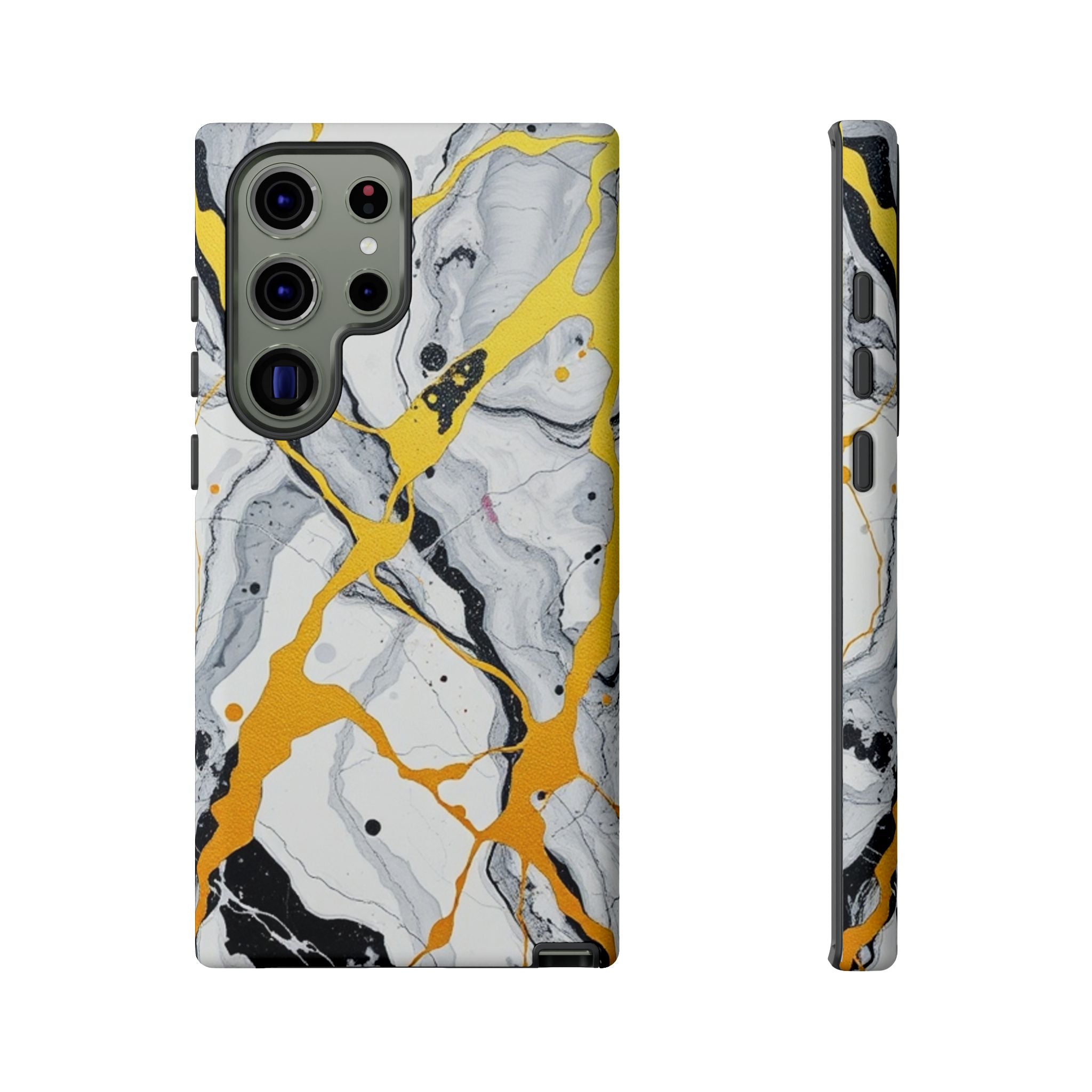 Beautiful Marble and Gold Design Tough Cases For Android & iPhone