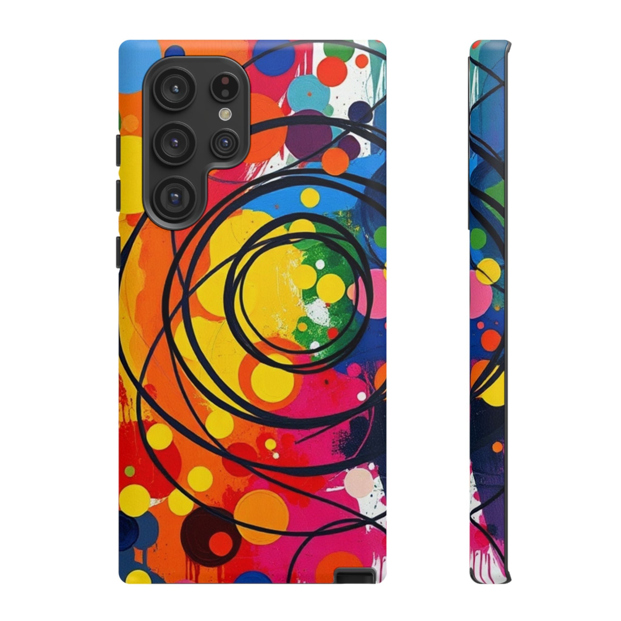 Colorful Abstract Rainbow Swirl Art Tough Case For Android & iPhone