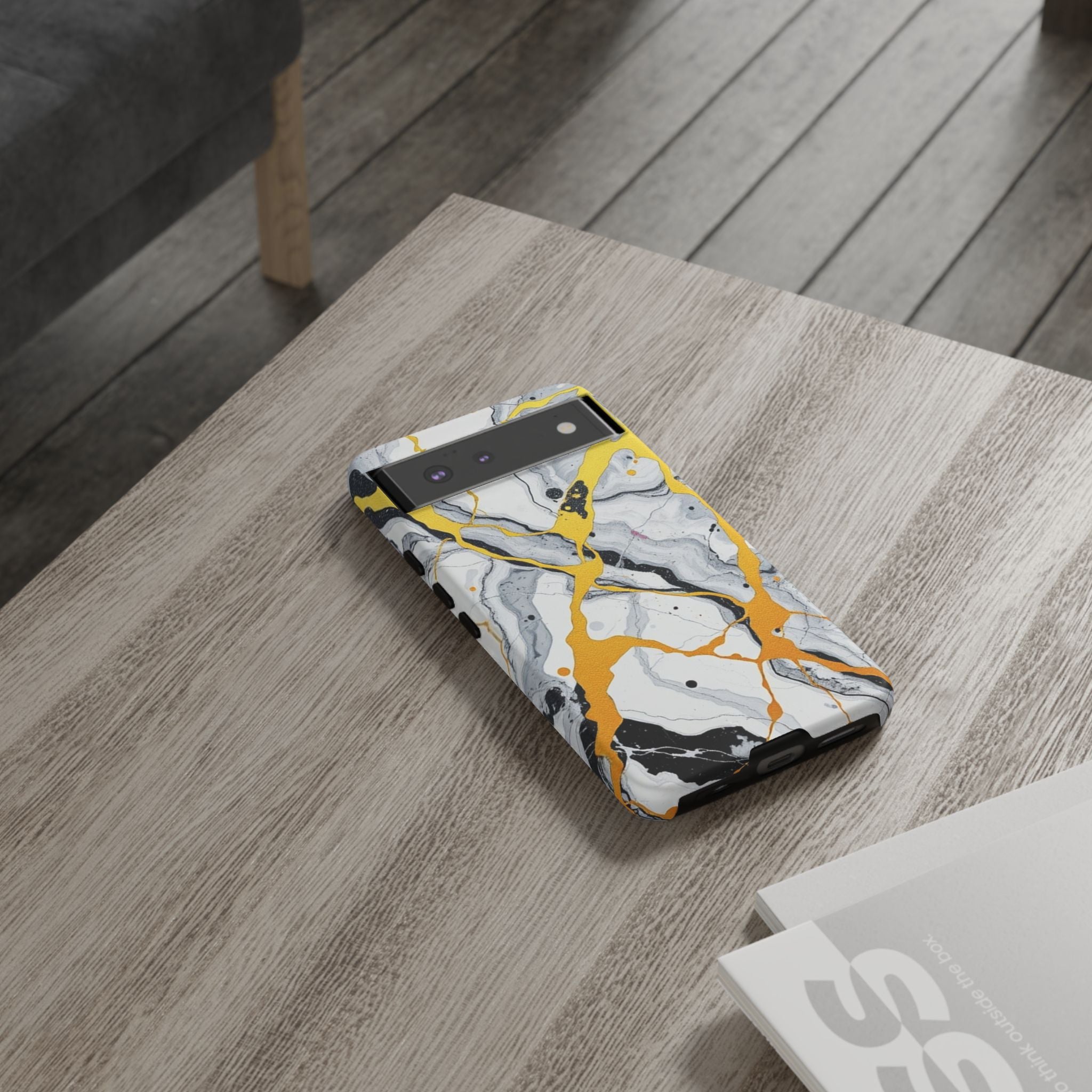 Beautiful Marble and Gold Design Tough Cases For Android & iPhone