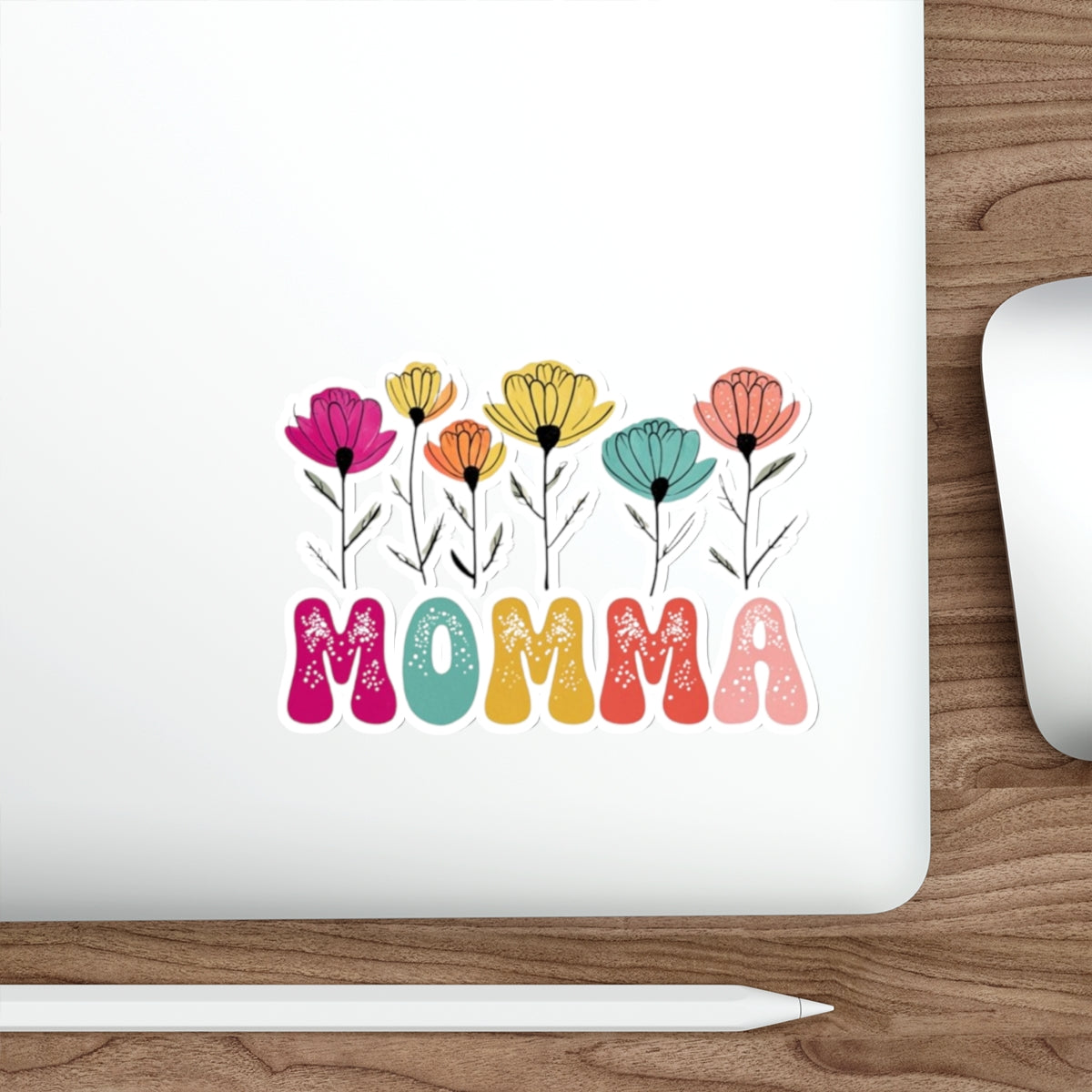 Die-Cut Stickers - MOMMA With Flowers