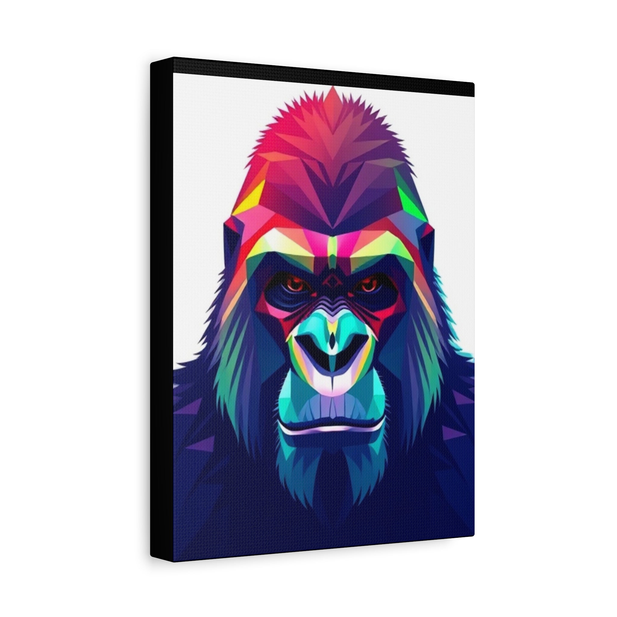 Colorful Gorilla Wall Art Canvas - Stretched Decorative Print