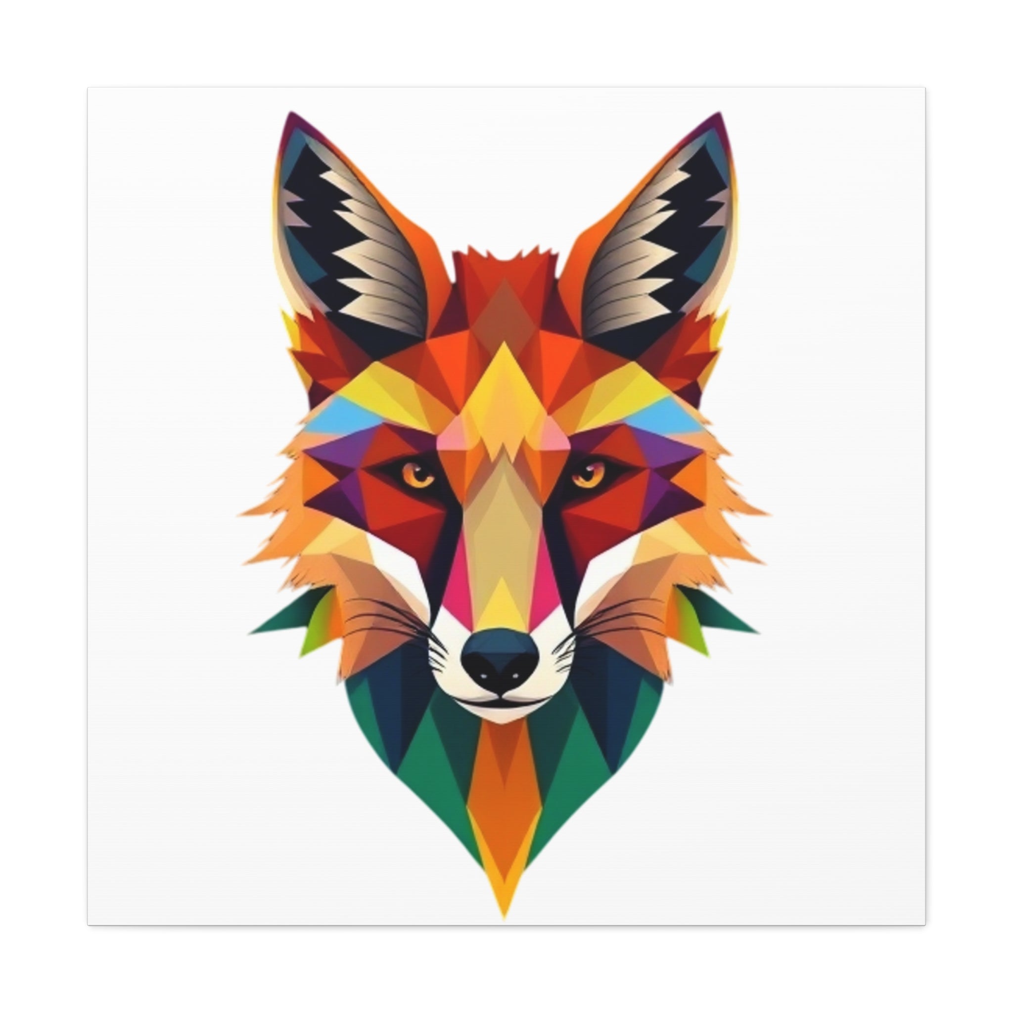 Colorful Fox Canvas Wall Art - Polished Modern Home Décor