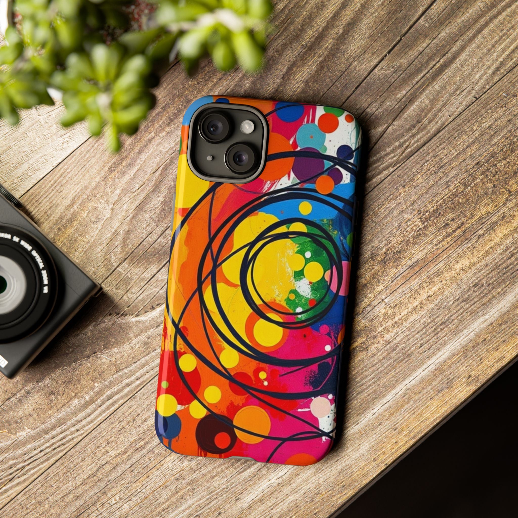 Colorful Abstract Rainbow Swirl Art Tough Case For Android & iPhone