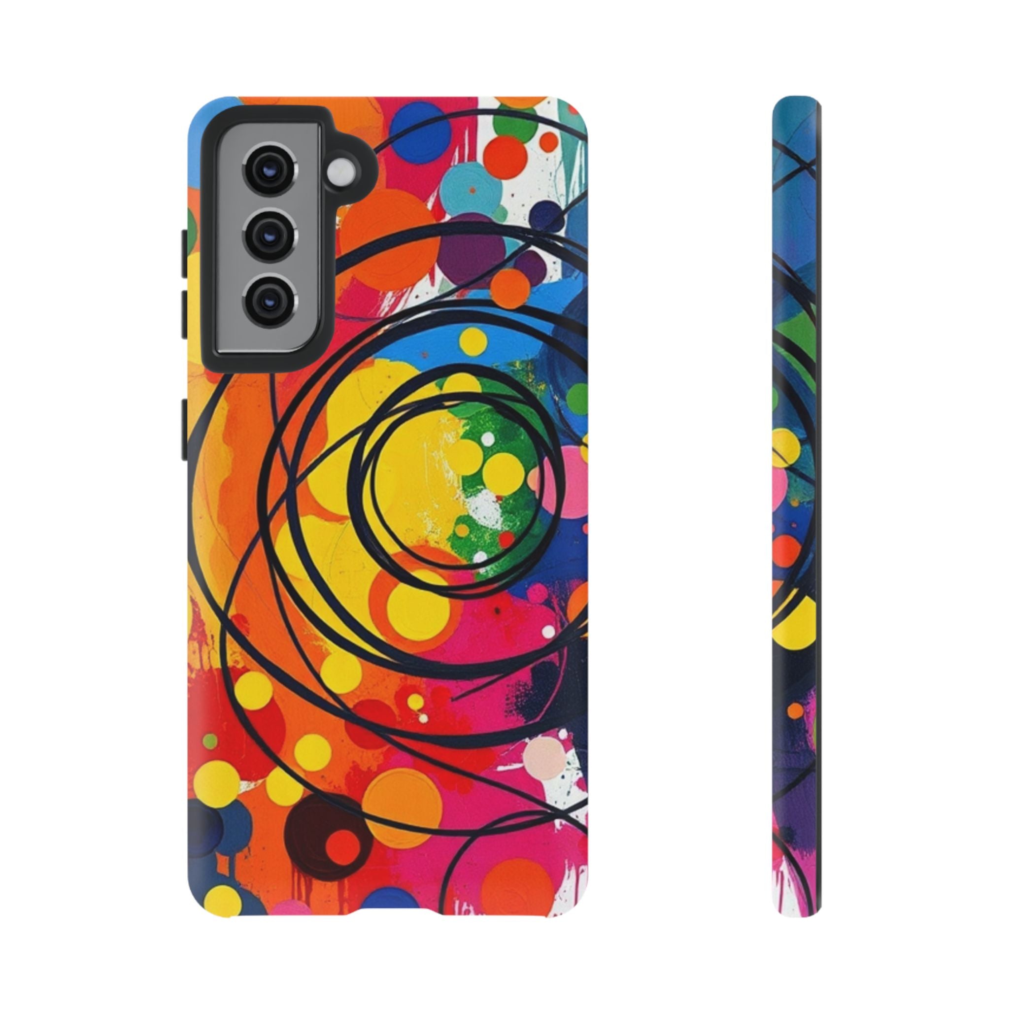 Colorful Abstract Rainbow Swirl Art Tough Case For Android & iPhone