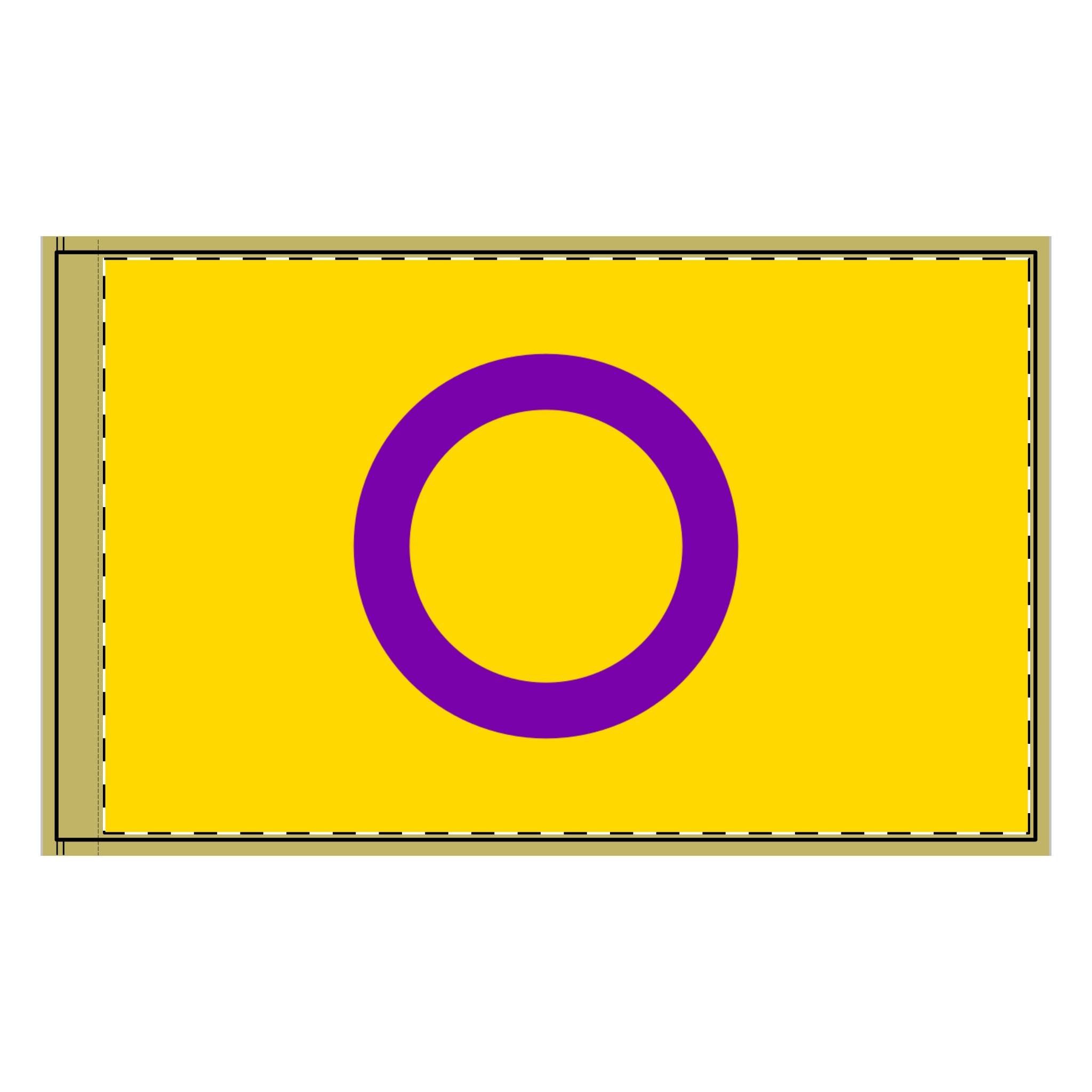 Flag Double-Sided Intersex Pride