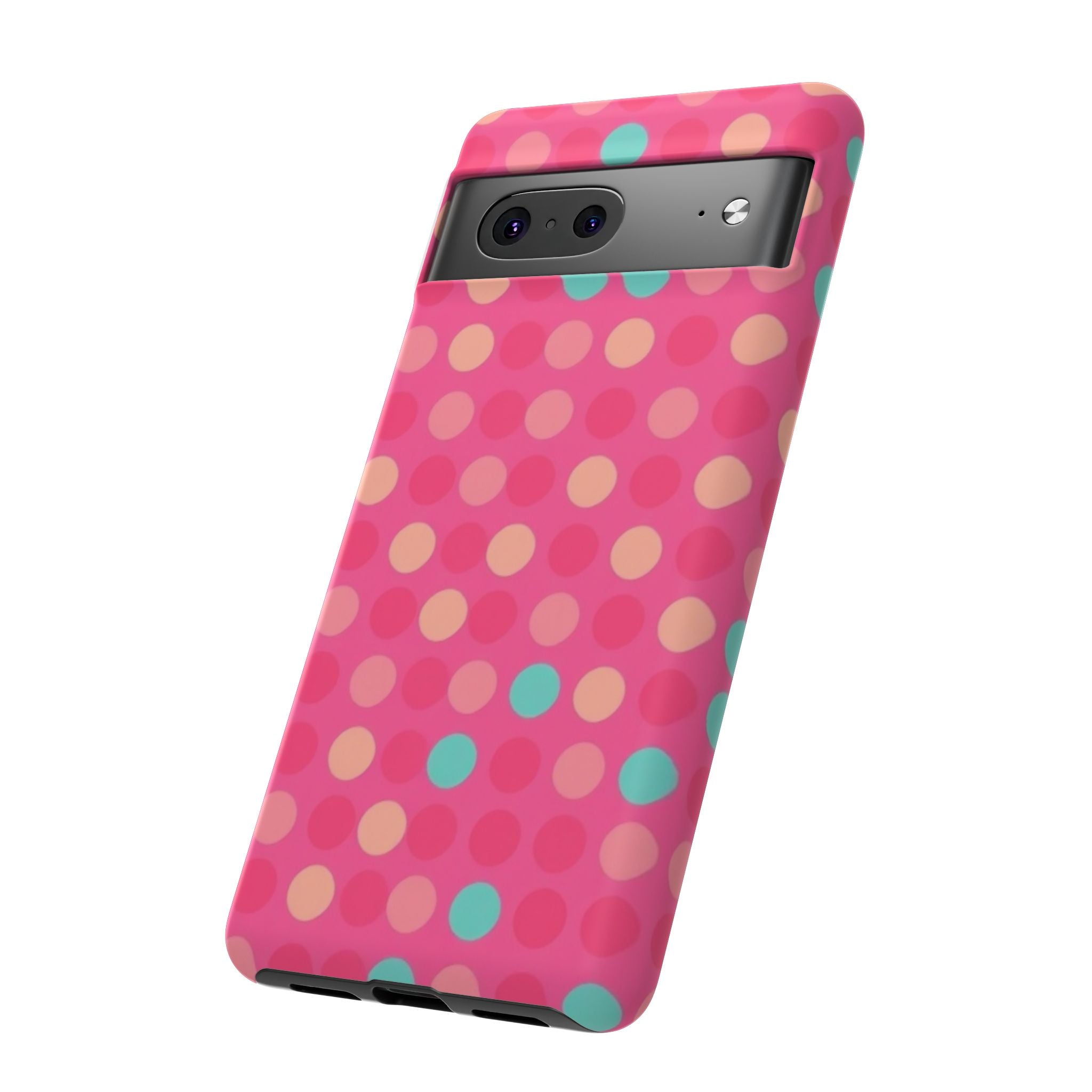 Android OR iPhone Protective Cases - Retro Polka Dots Pattern Tough Case