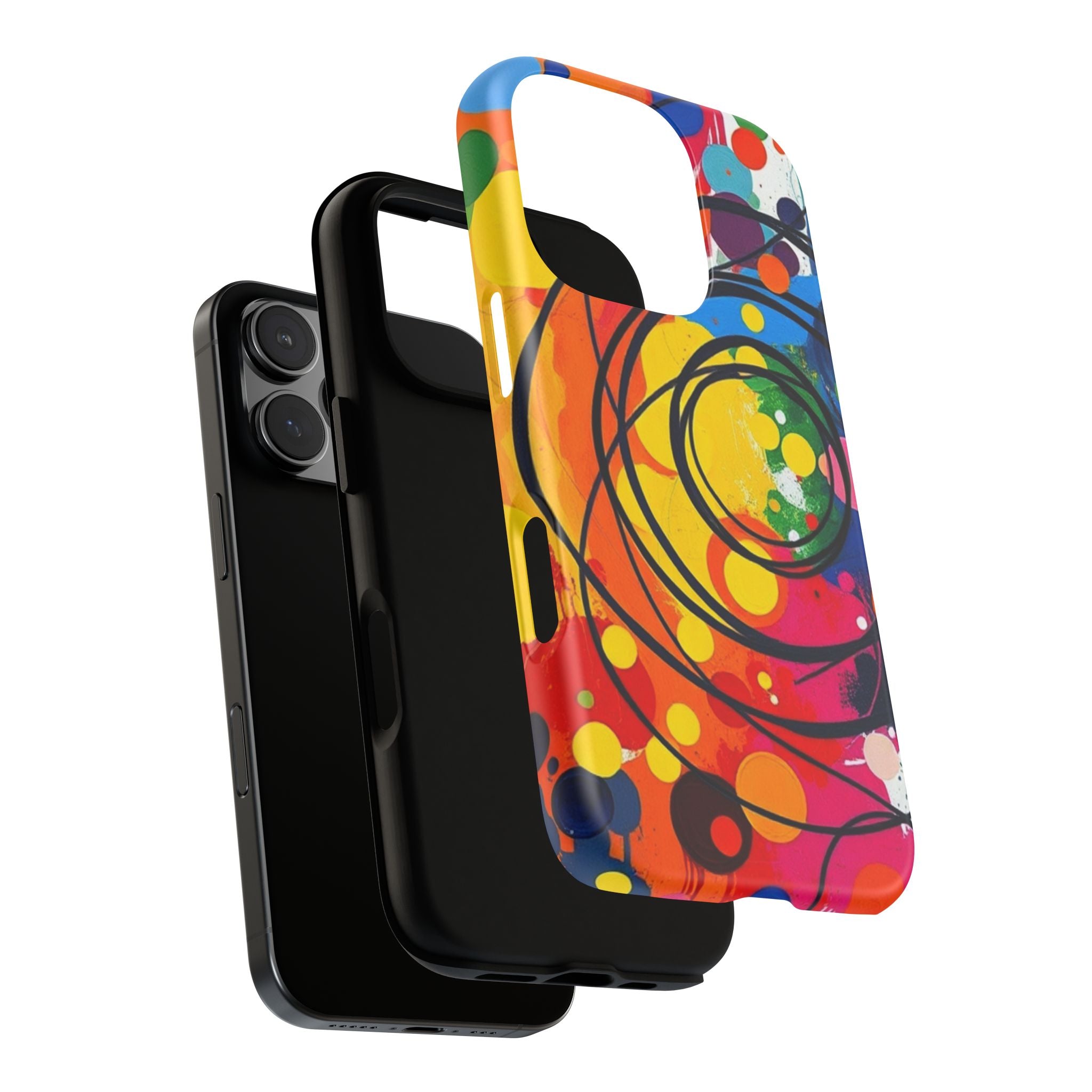 Colorful Abstract Rainbow Swirl Art Tough Case For Android & iPhone