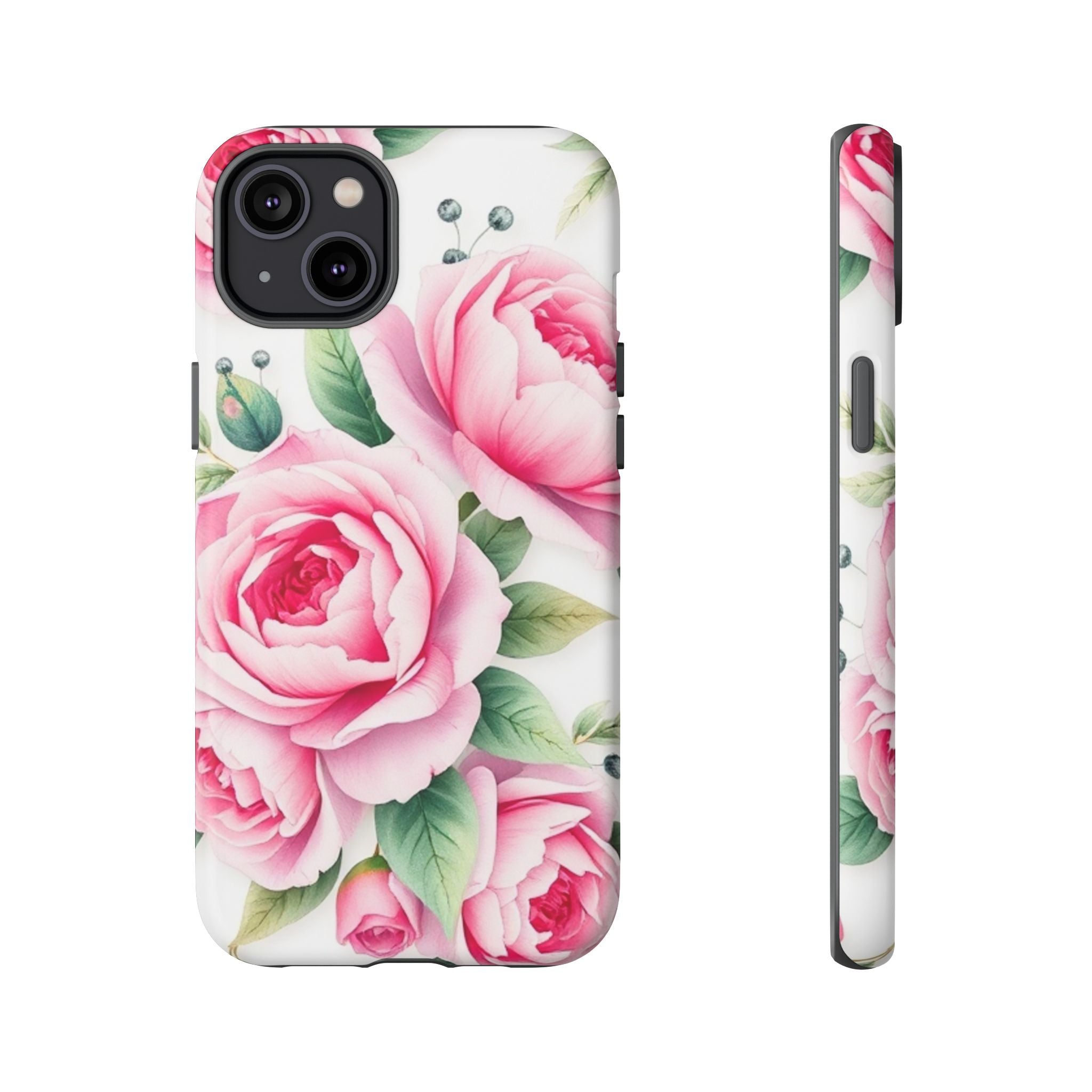 Android OR iPhone Compatible Cases - Pink Flower Design - Unique Tough Cases
