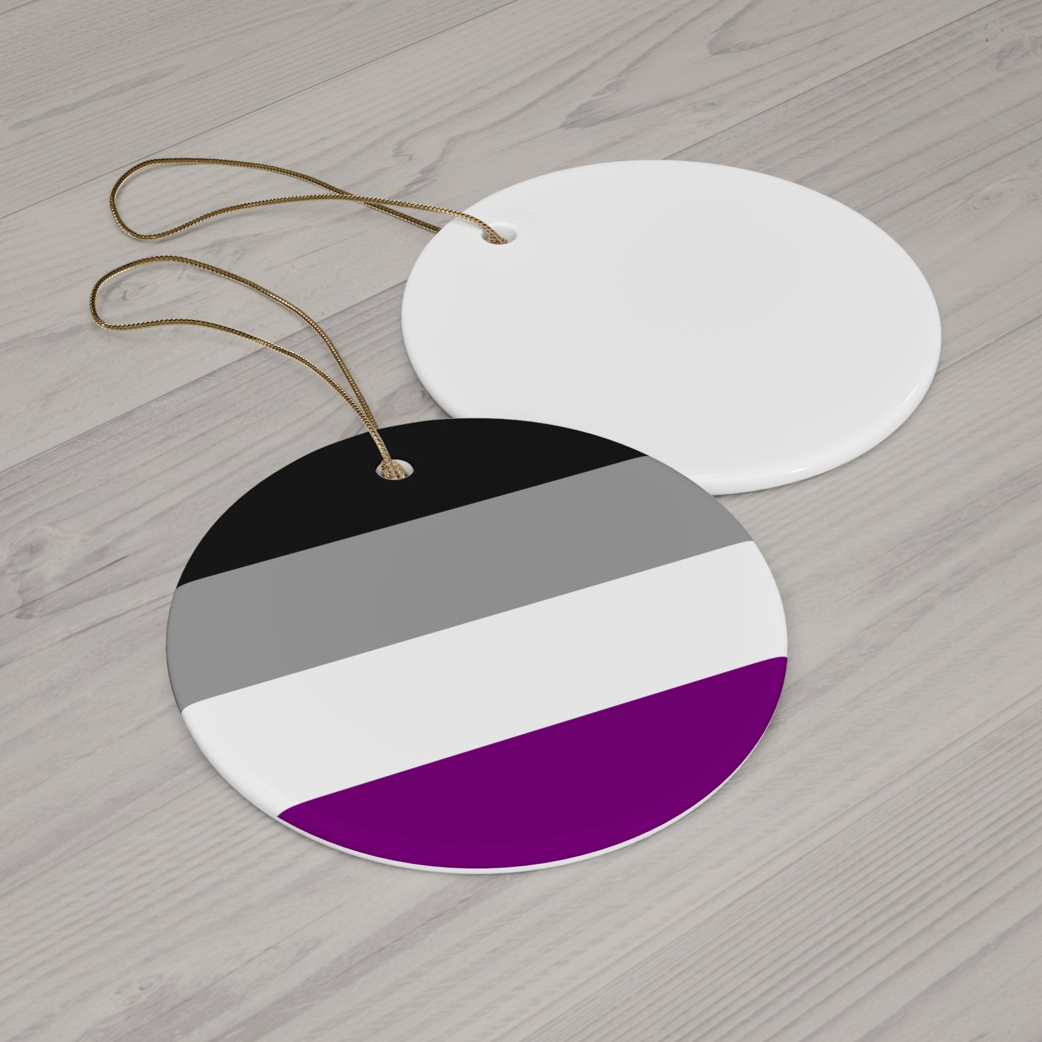 Asexual Pride-Themed Ceramic Ornament Set - 4 Unique Shapes for Celebrations and Decor