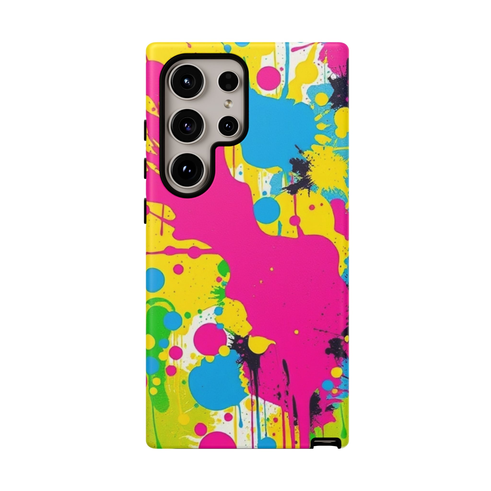 Android OR iPhone Compatible Cases - Crazy Retro Color Splash Design - Unique Tough Cases