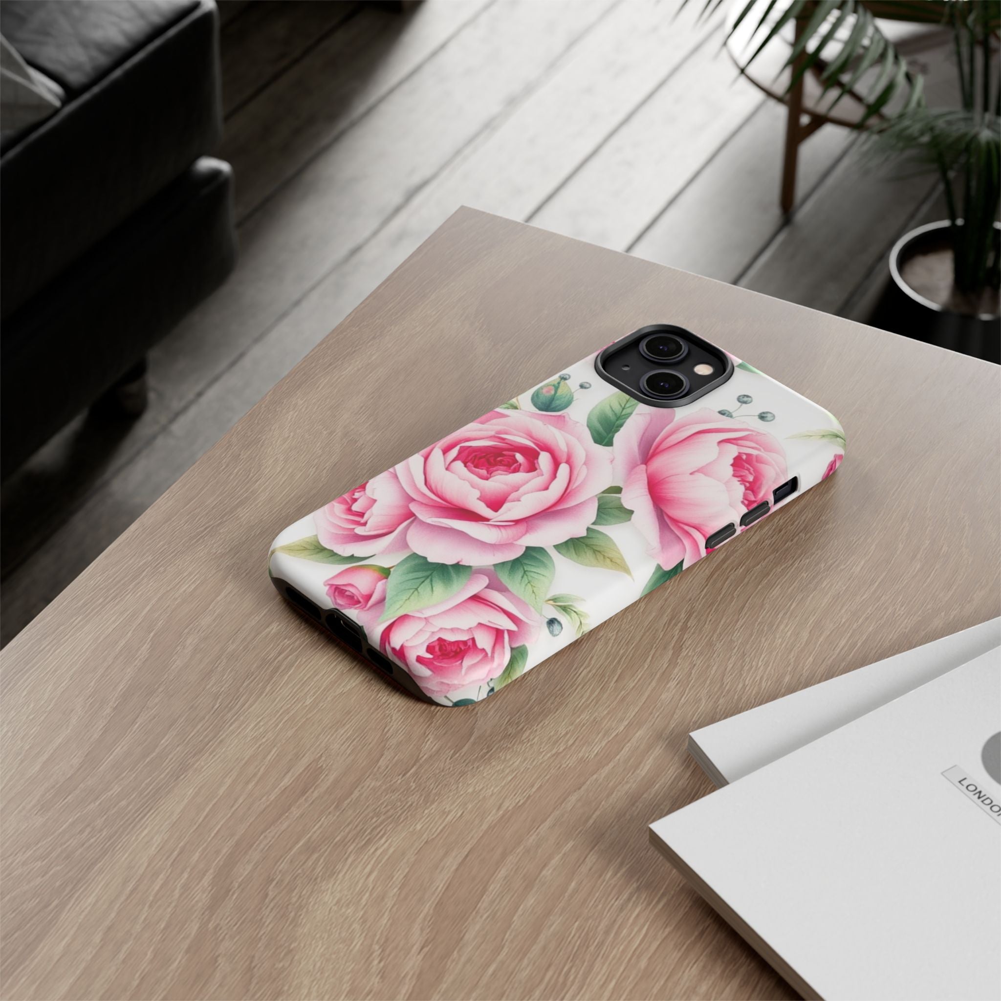 Android OR iPhone Compatible Cases - Pink Flower Design - Unique Tough Cases