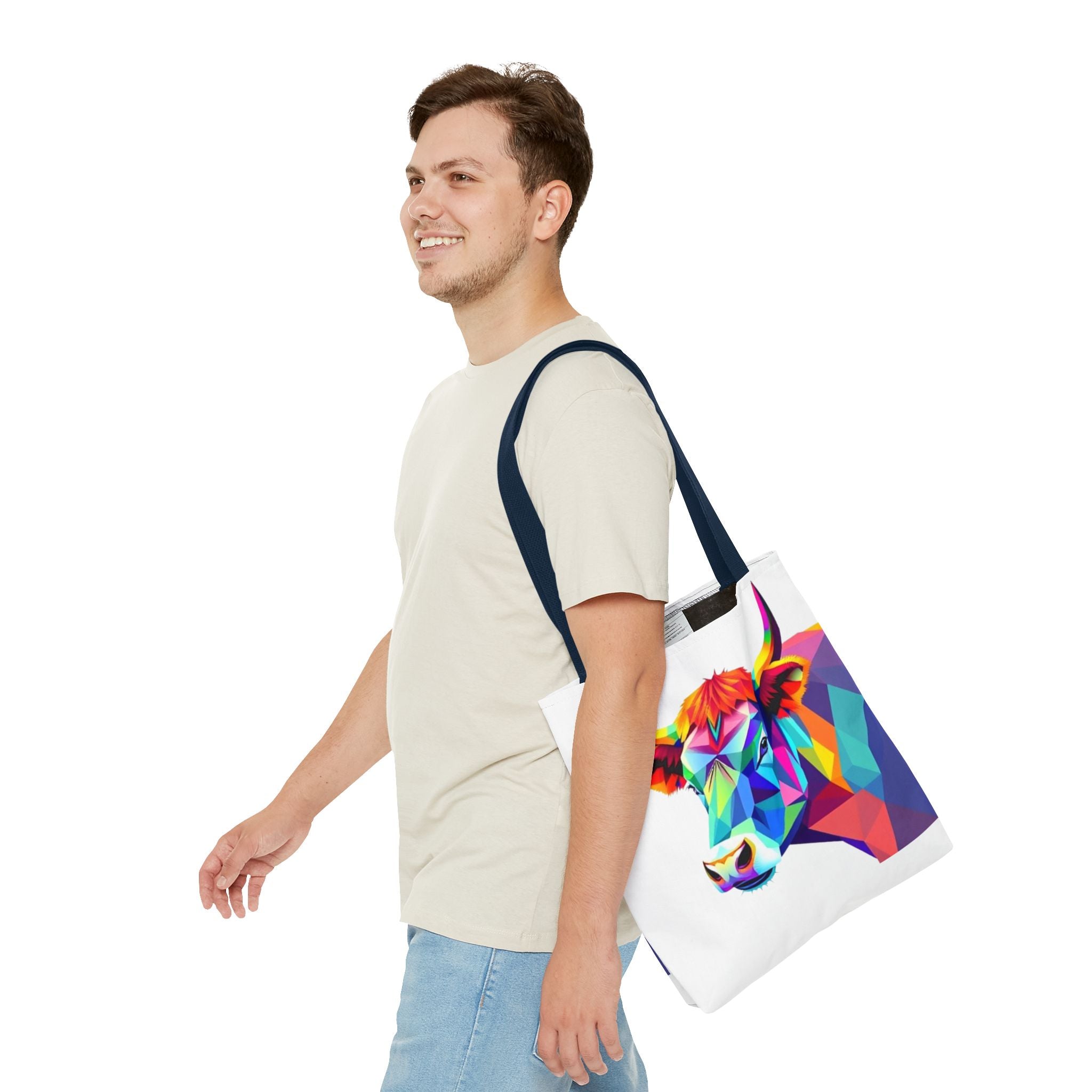 Colorful Cow Design - Tote Bag