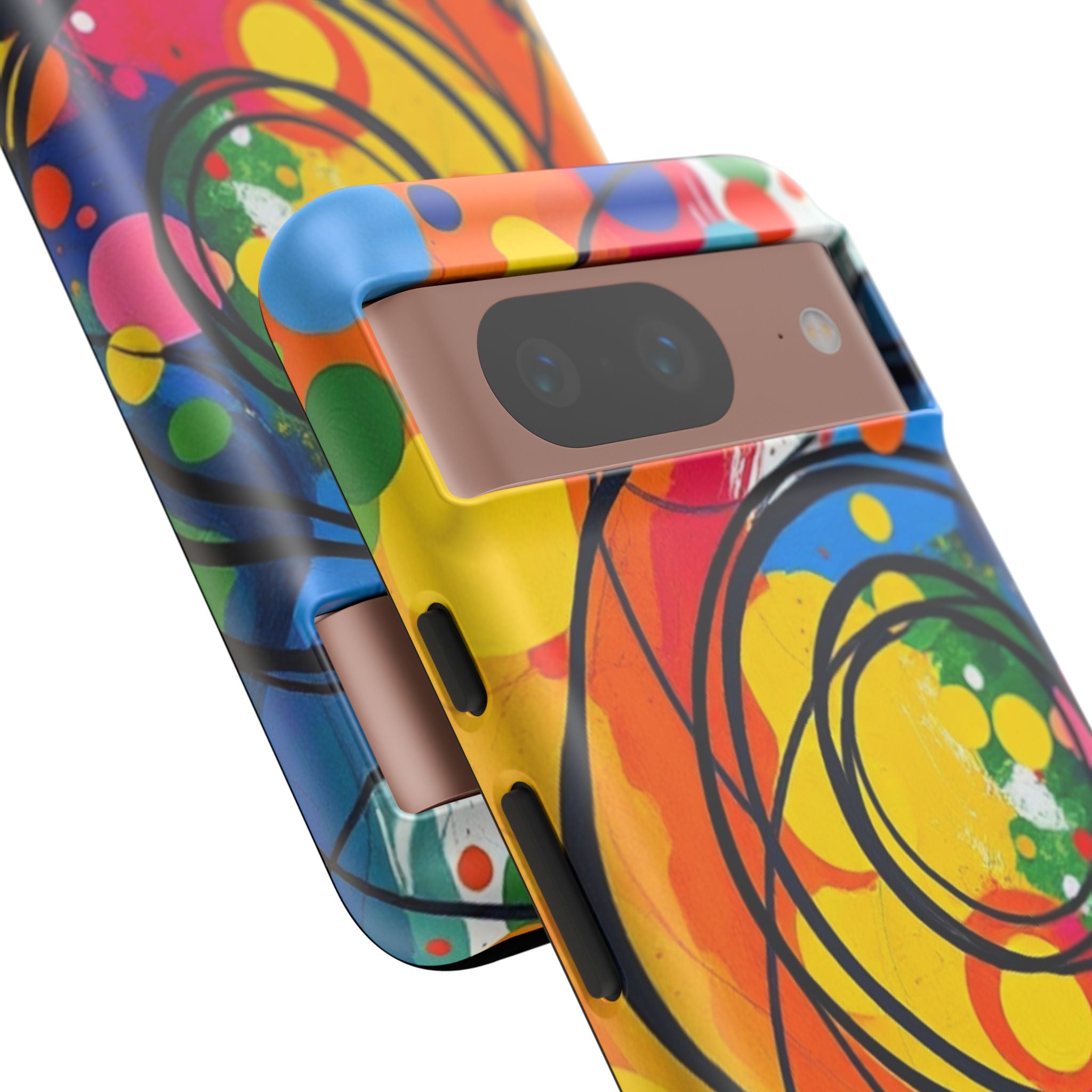Colorful Abstract Rainbow Swirl Art Tough Case For Android & iPhone