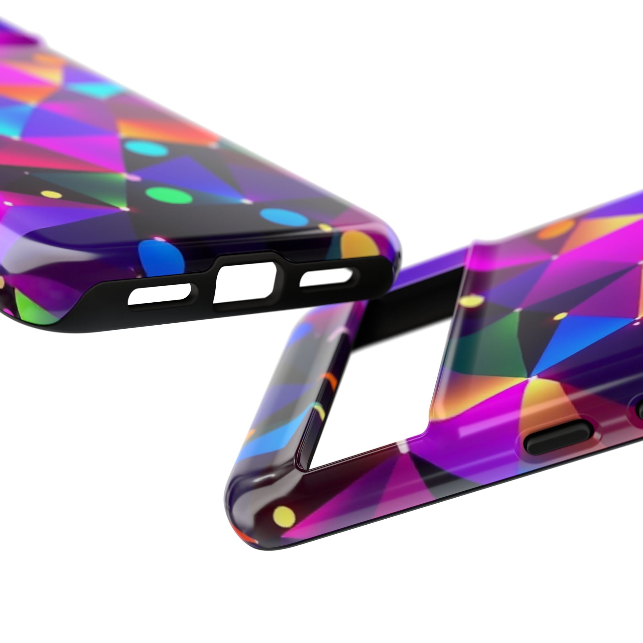 Android OR iPhone Compatible Cases - Colorful Angles Design - Unique Tough Cases