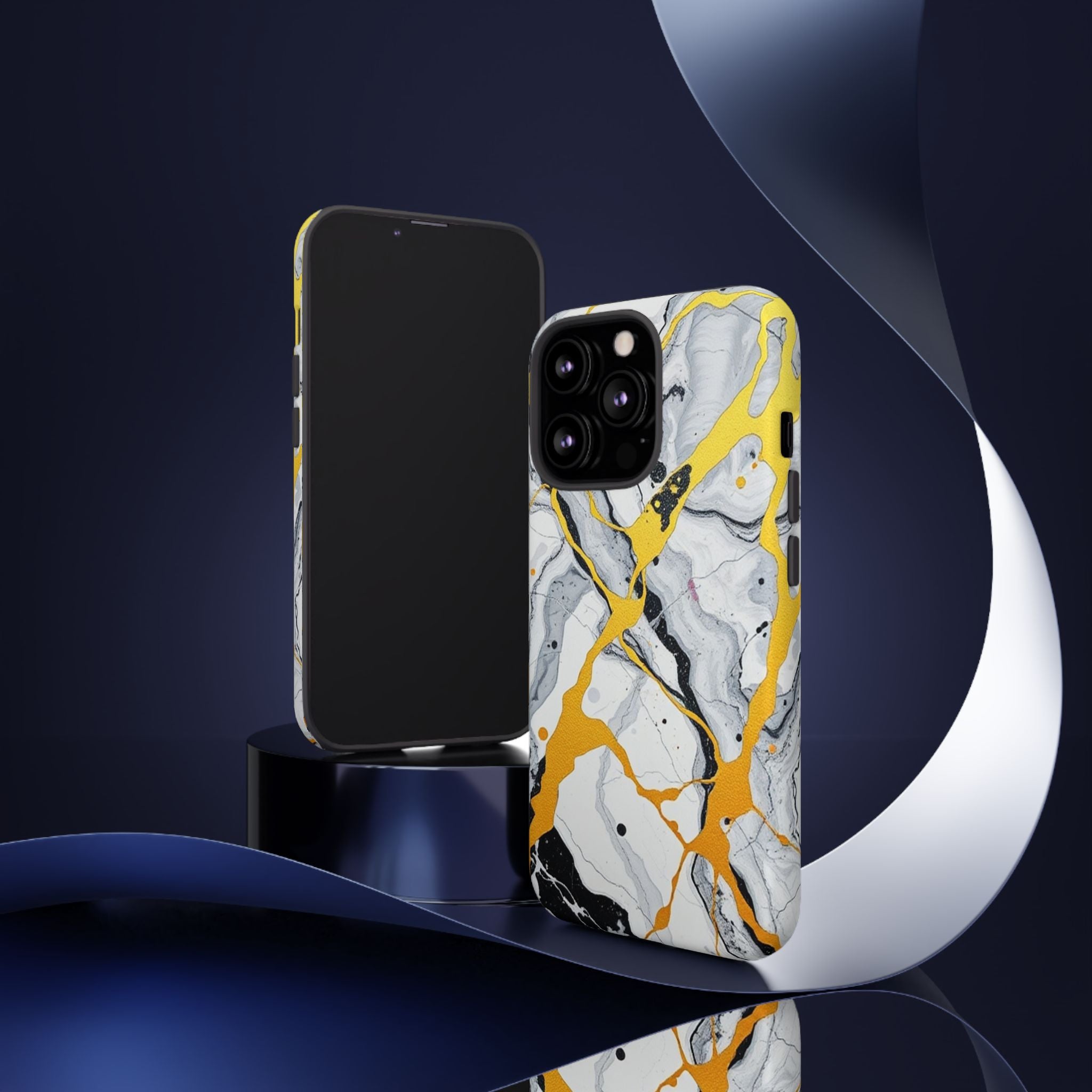 Beautiful Marble and Gold Design Tough Cases For Android & iPhone