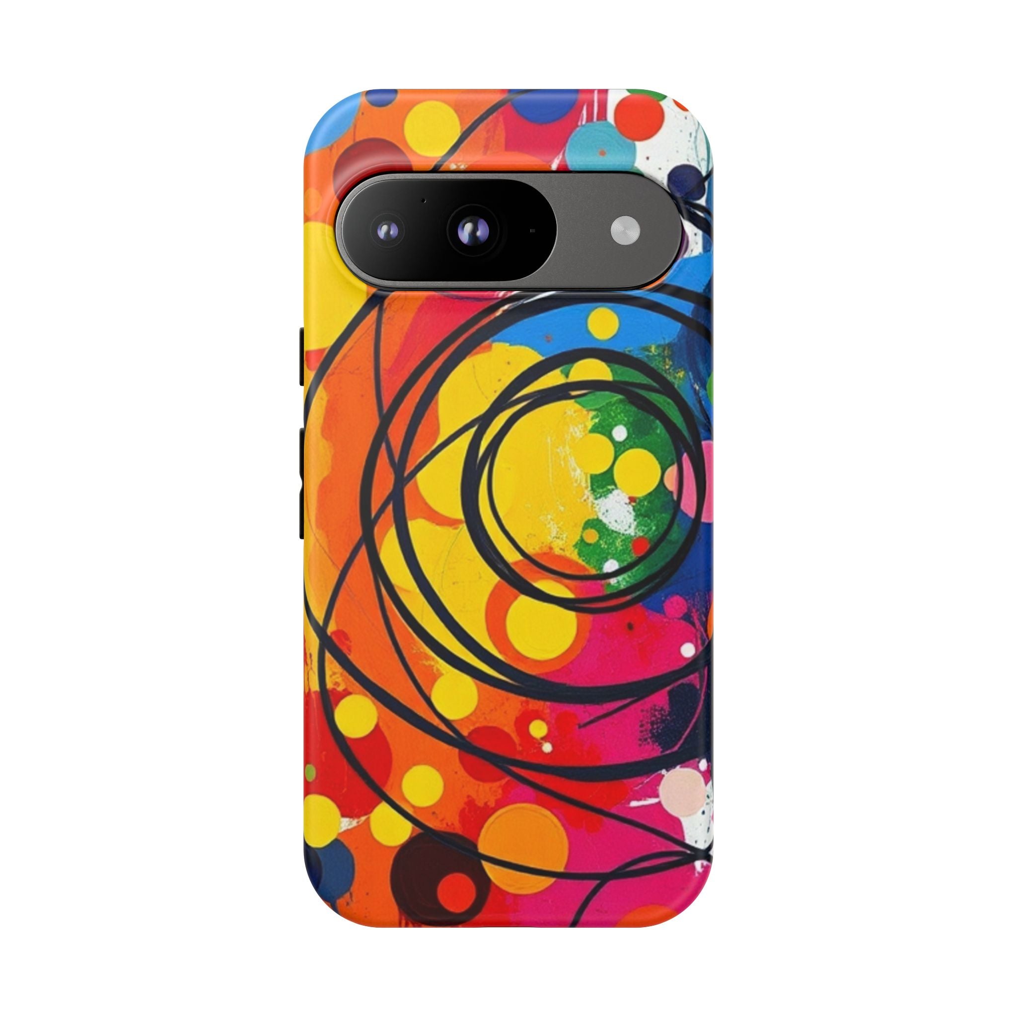 Colorful Abstract Rainbow Swirl Art Tough Case For Android & iPhone