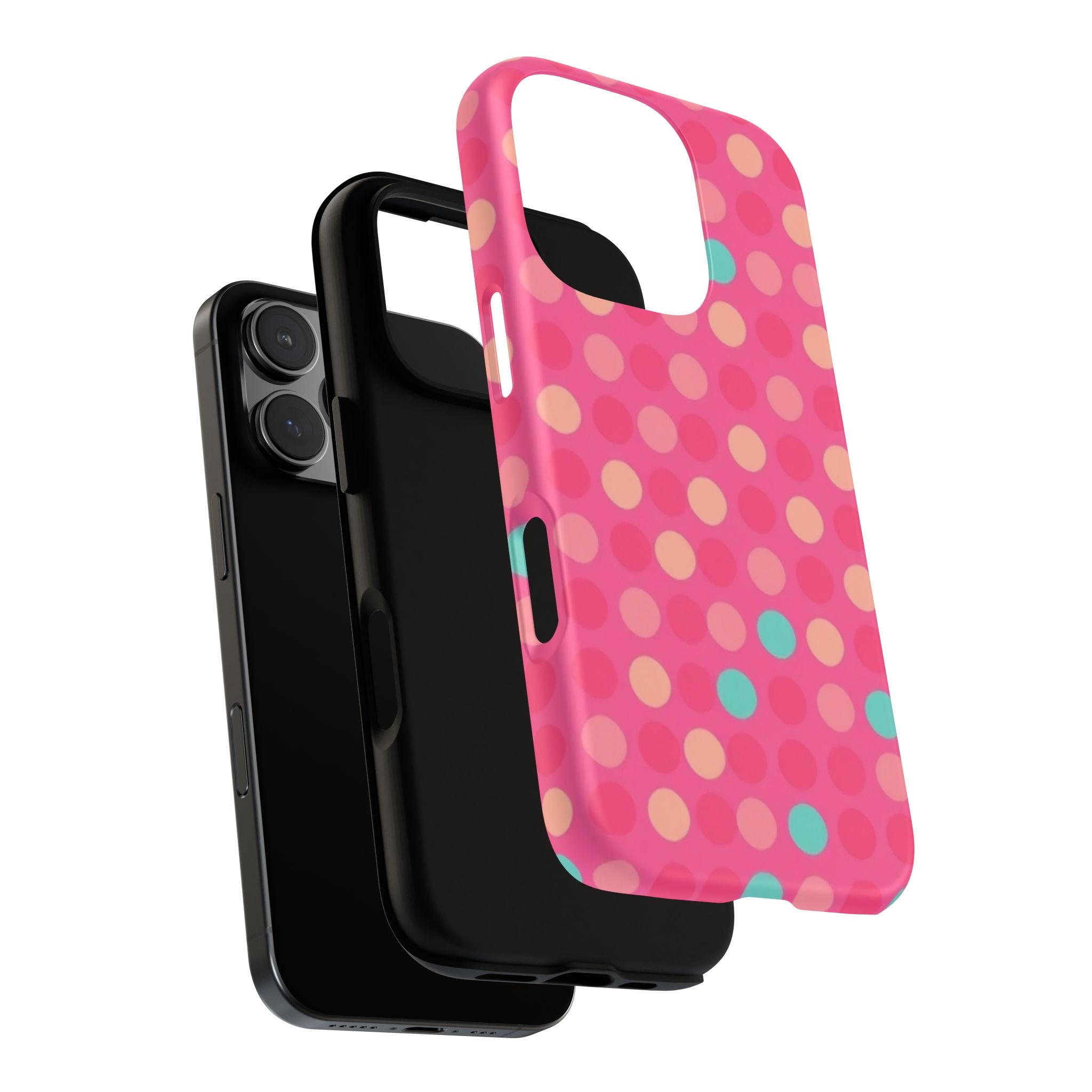 Android OR iPhone Protective Cases - Retro Polka Dots Pattern Tough Case