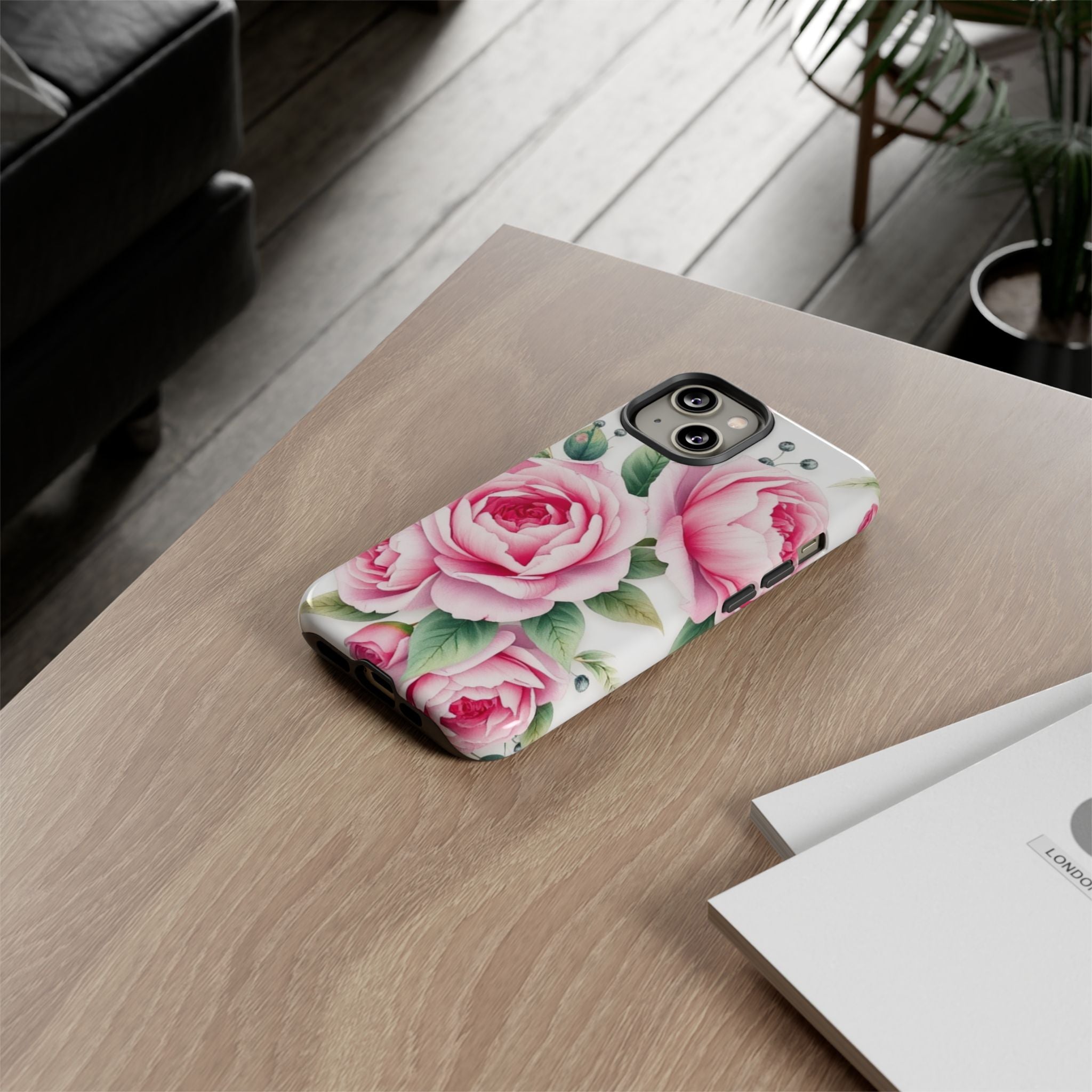 Android OR iPhone Compatible Cases - Pink Flower Design - Unique Tough Cases